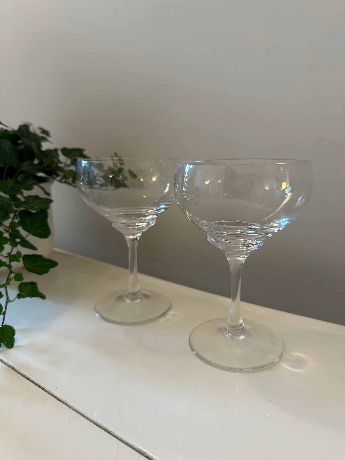 Set van 2 coupe champagne glazen