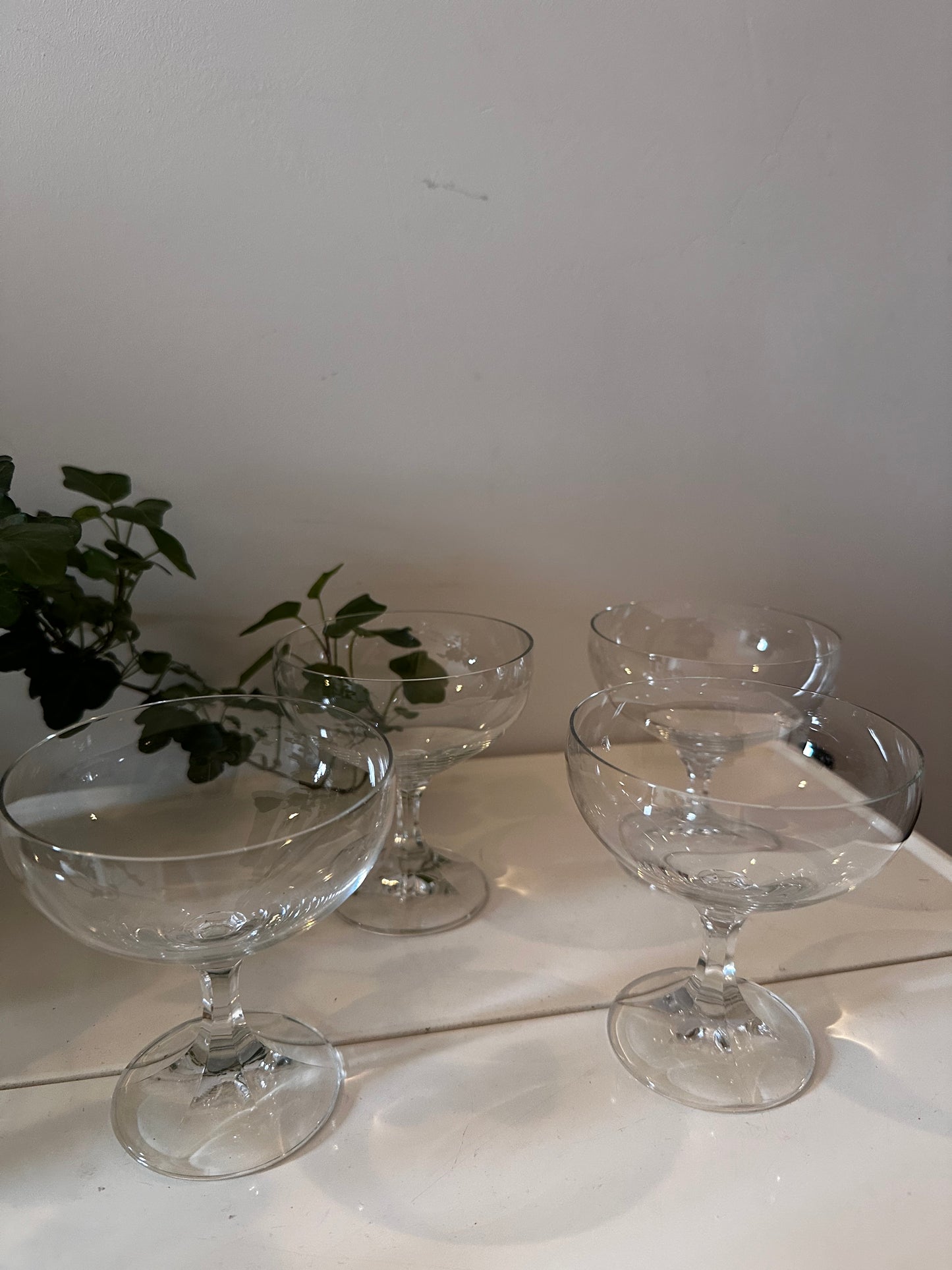 Set van 4 coupe champagne glazen