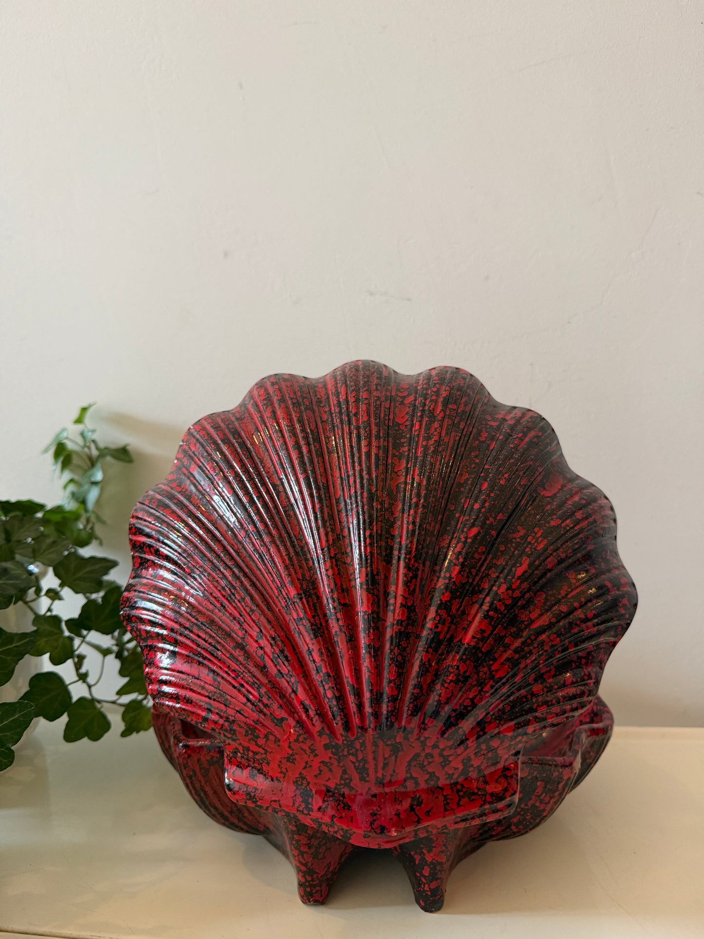 Vintage Mid Century keramieken schelpenschaal