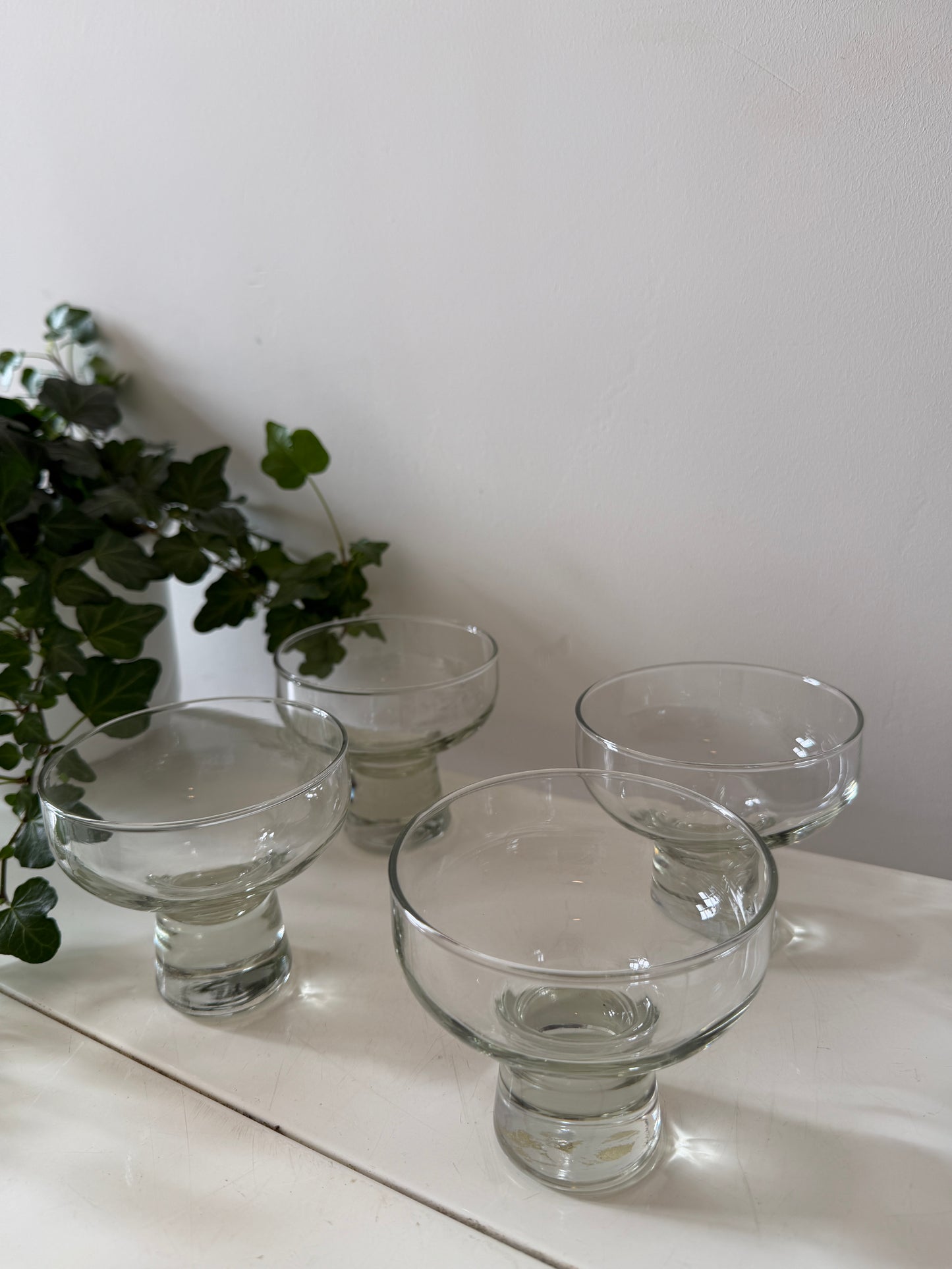 Set van 4 coupe glazen Scandinavisch design