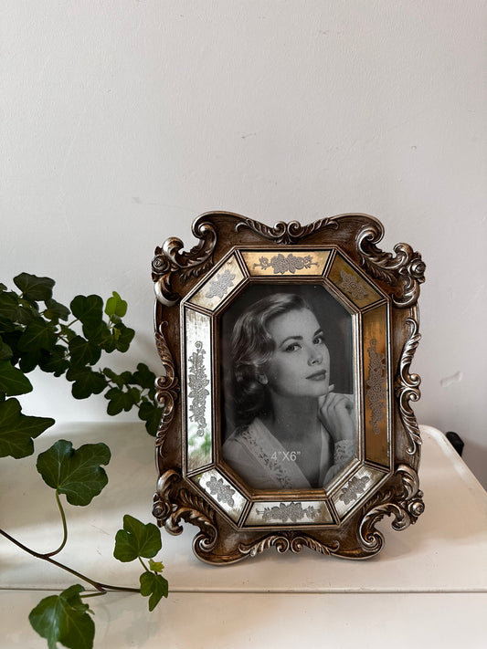 Fotolijstje vintage met spiegeltjes en zilverkleurige omlijsting