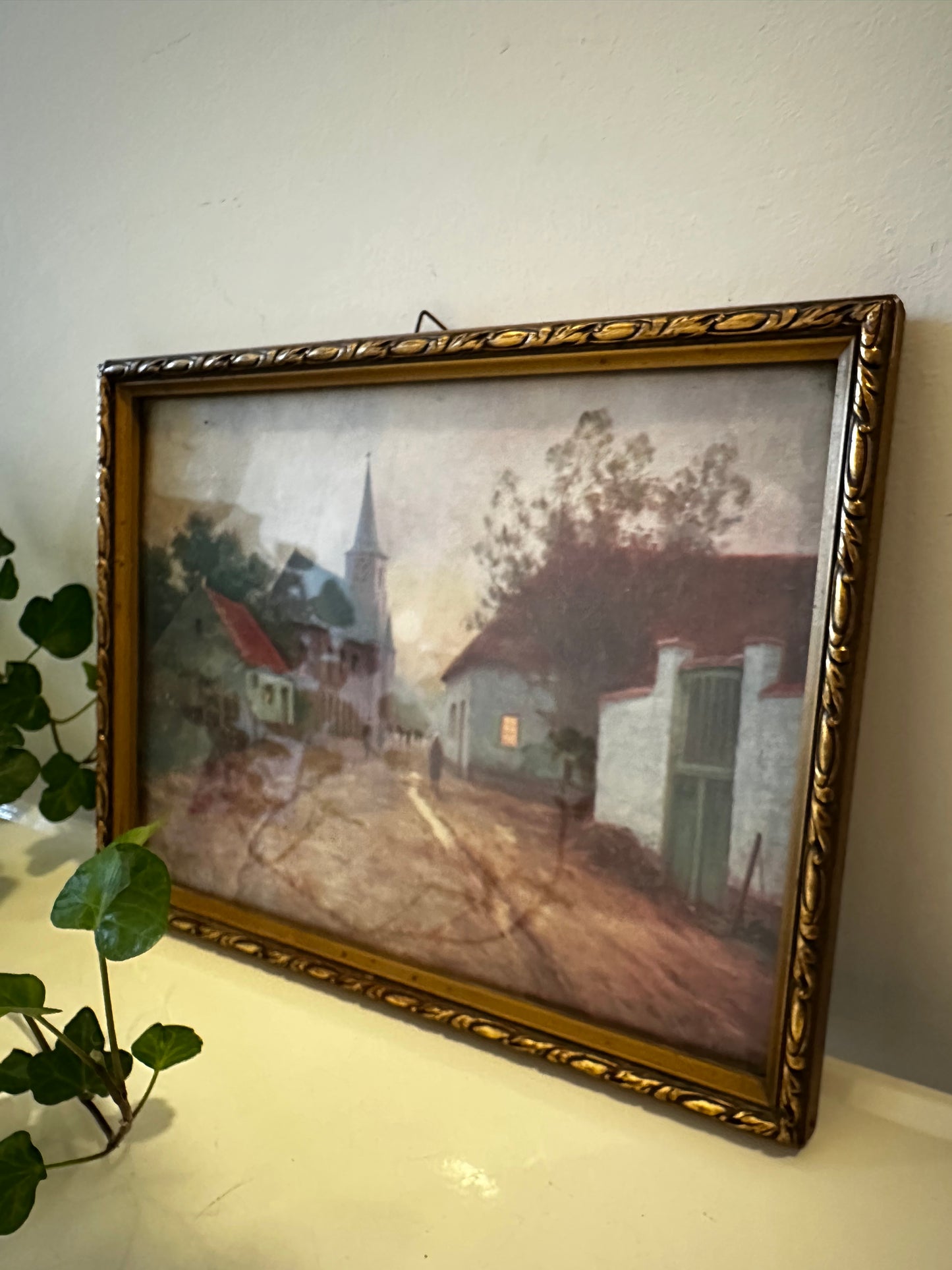 Brocante lijstje met romantisch prentje vintage