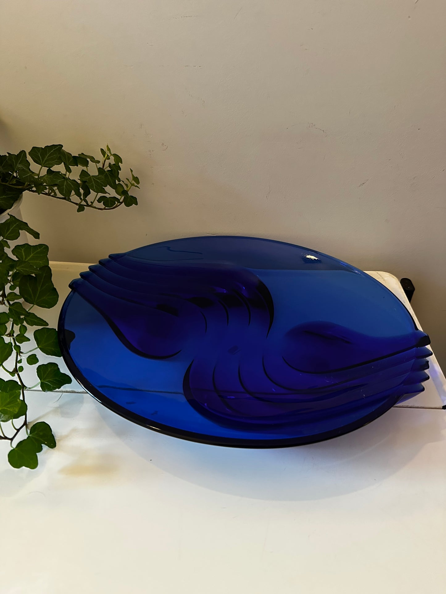 Art deco glazen schaal