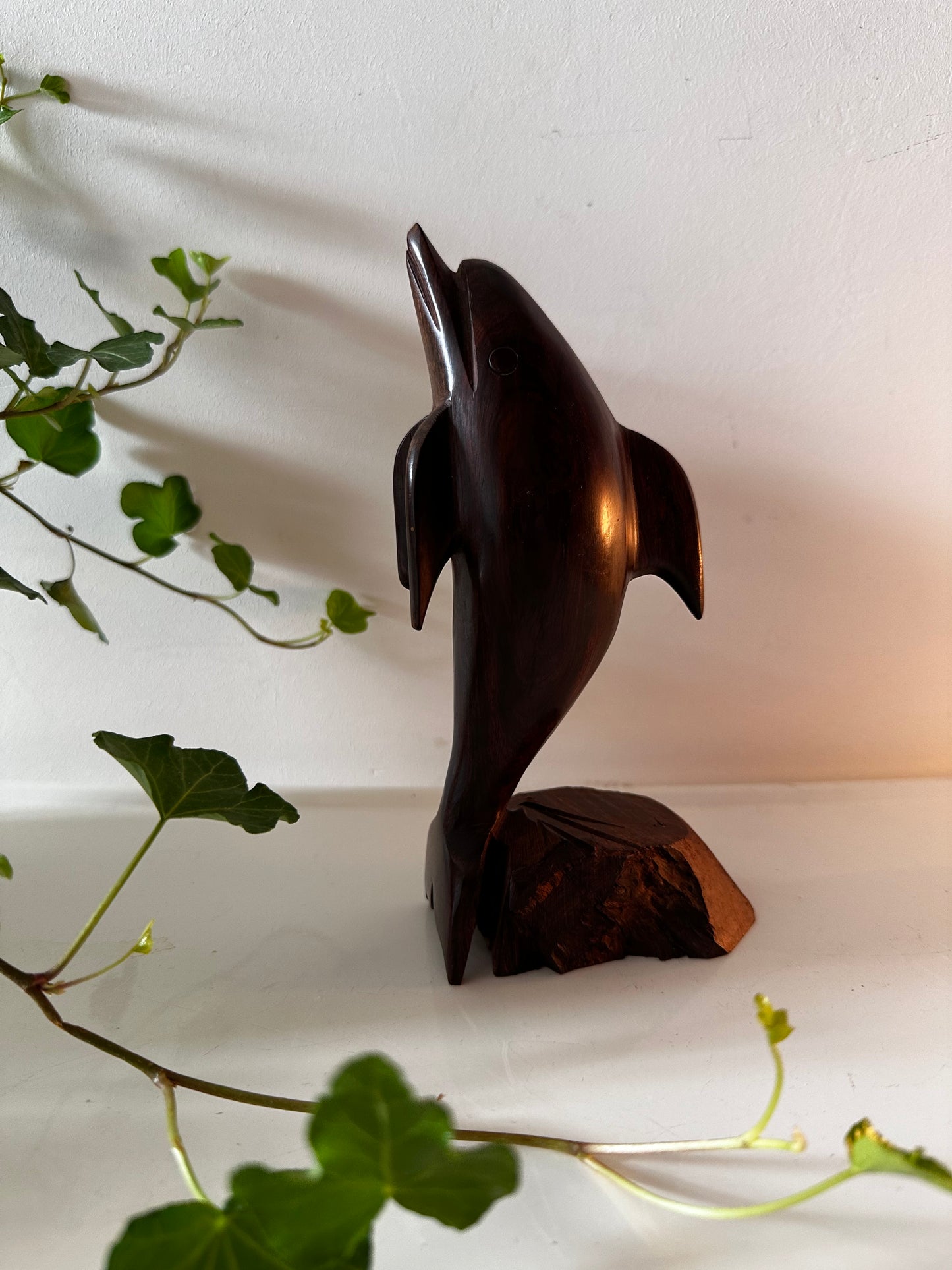 Mid Century boekensteun dolfijn vintage