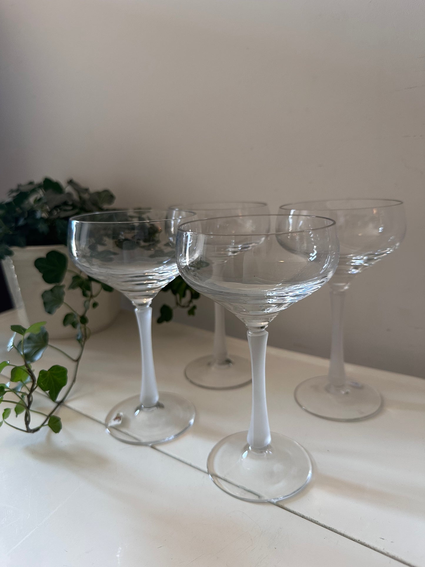 Set van 4 coupe champagne glazen