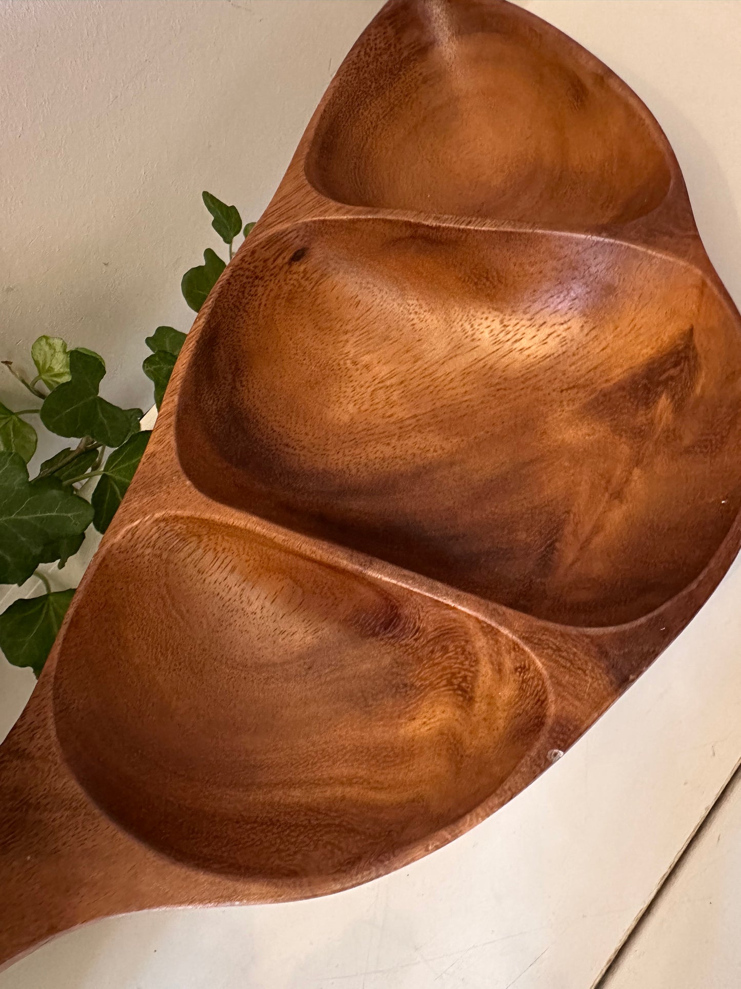 Houten vintage serveerschaal