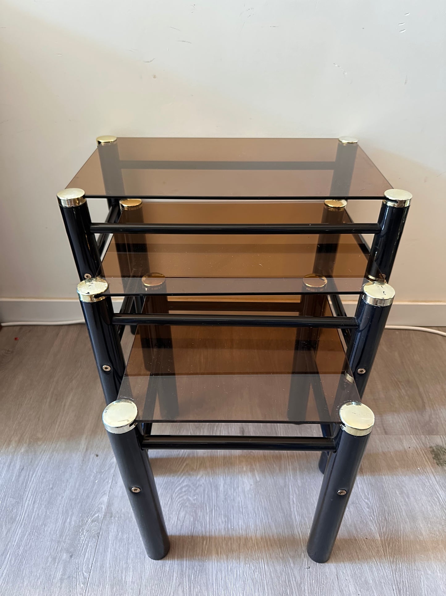 Set van 3 nesting tables space age Hollywood Regency