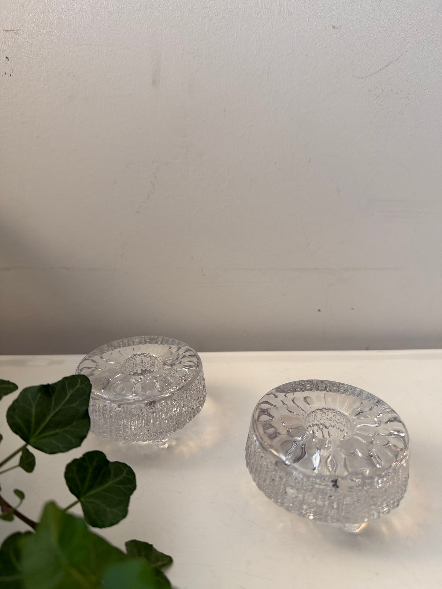 Set van 2 Iittala glazen kandelaars Tapio Wirkkala