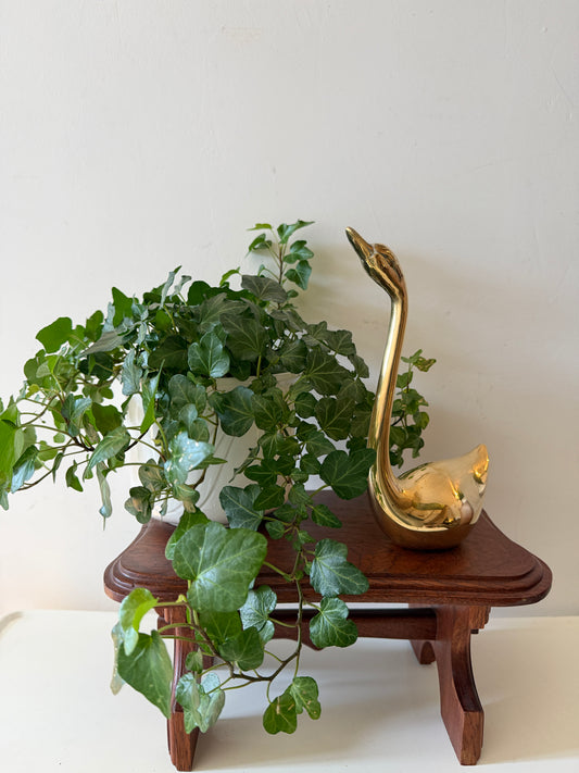 Klein vintage houten plantentafeltje