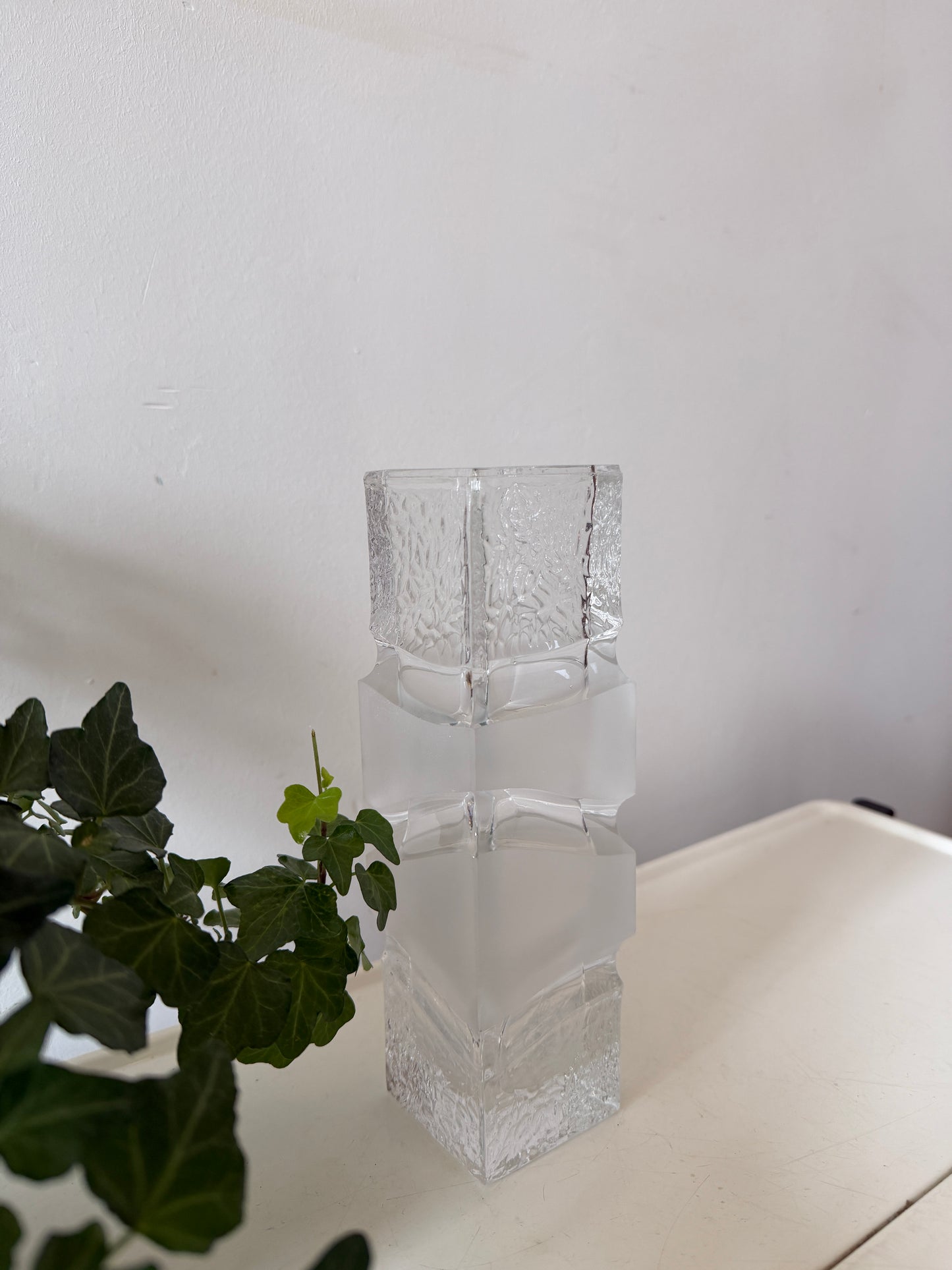 Glazen pop art stijl vaas kristal