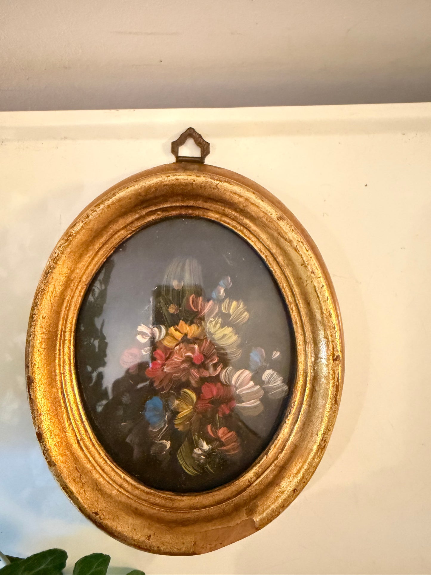 Ovaal lijstje met bloemenprintje