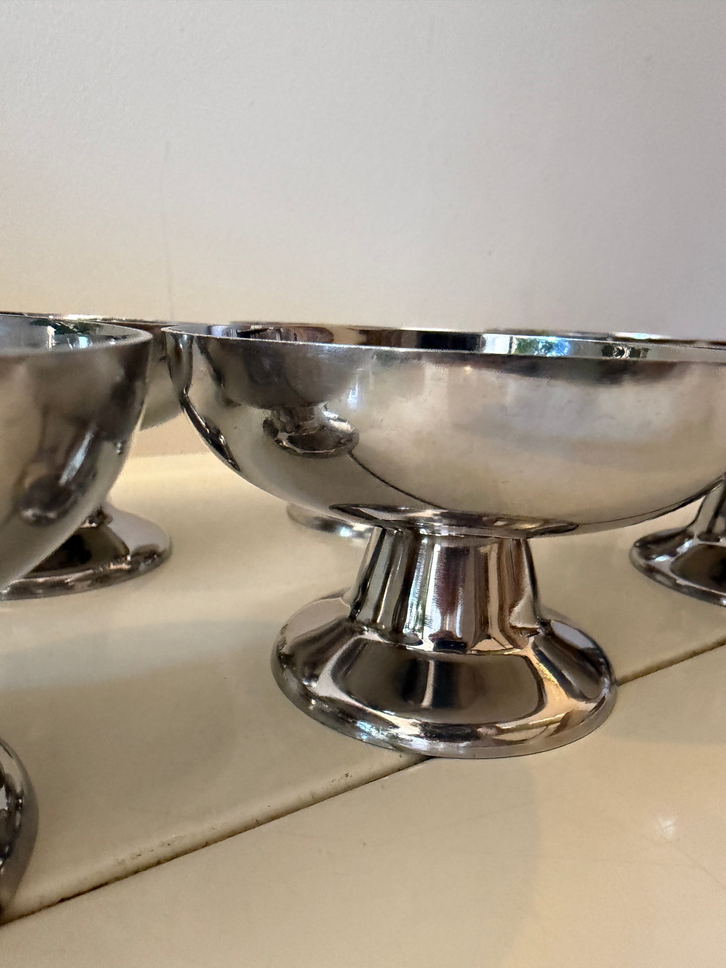 Set van 7 Chrome ijscoupes