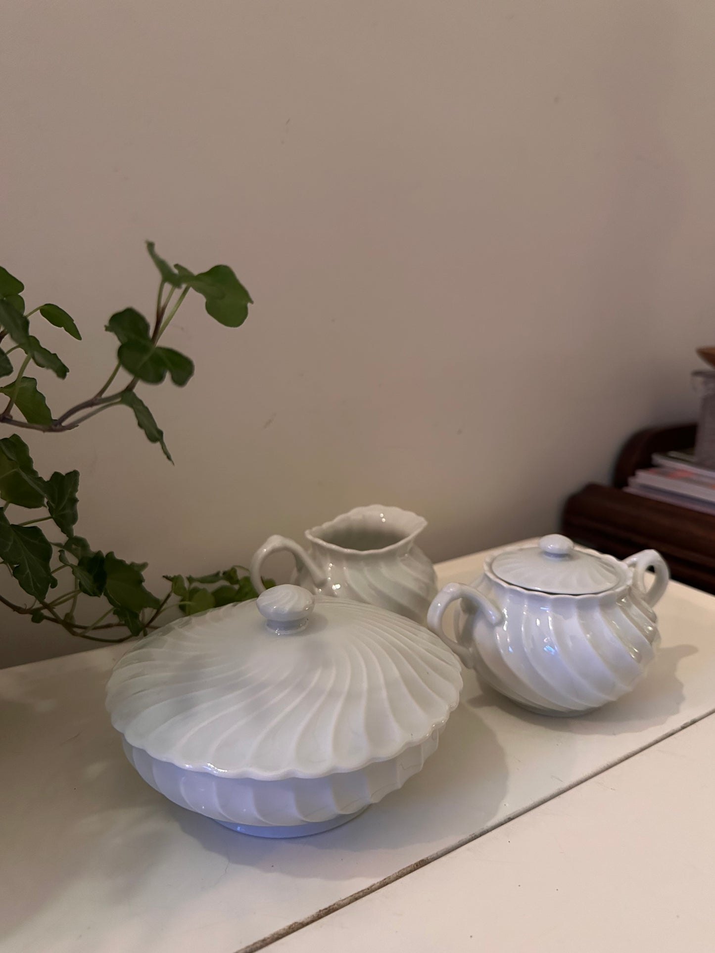 Set Limoges porselein melk en suiker set 3 delig