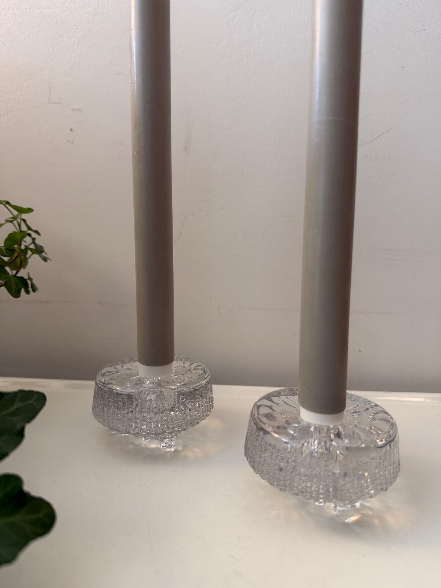 Set van 2 Iittala glazen kandelaars Tapio Wirkkala