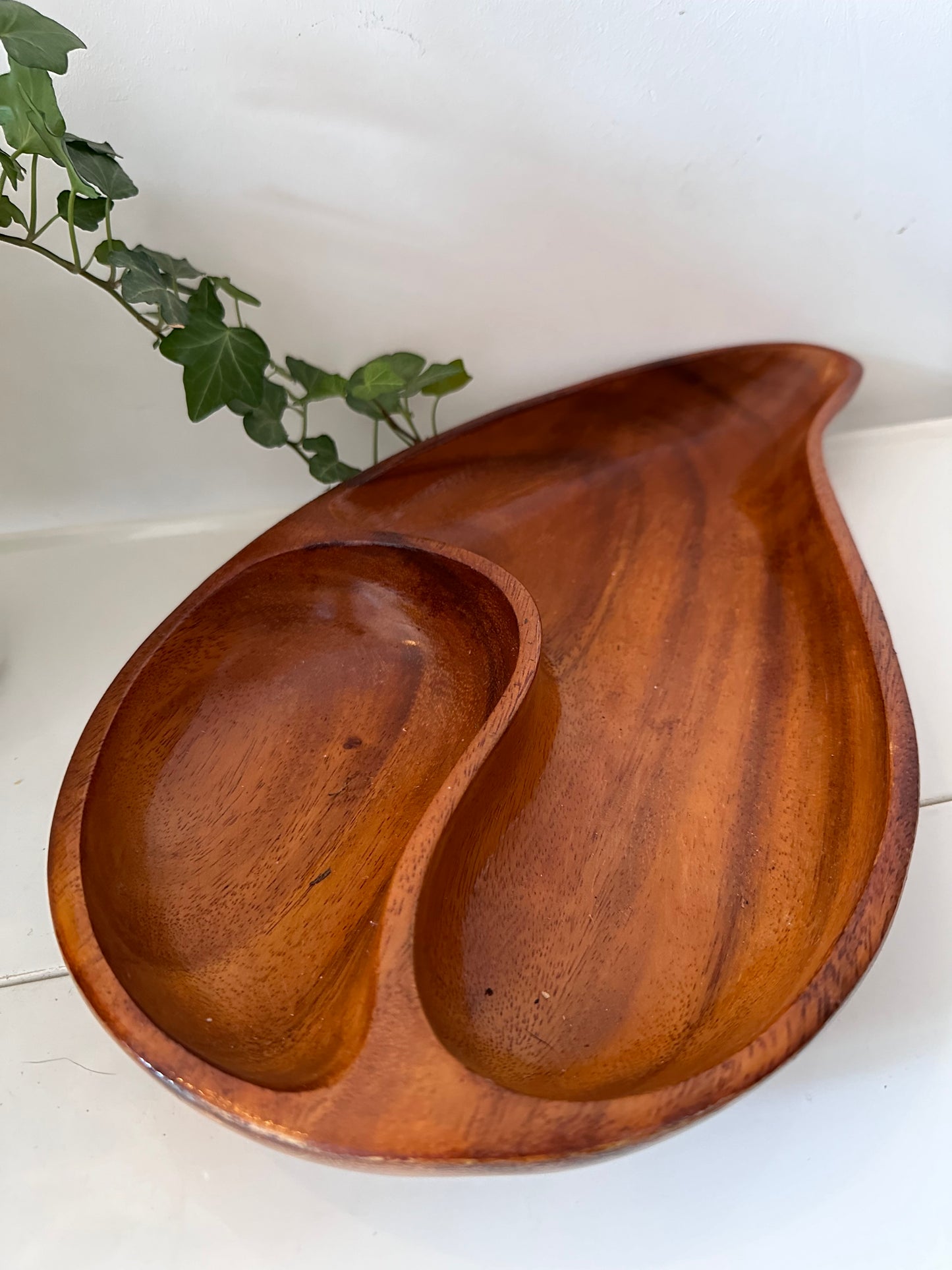 Mid Century teak houten serveerschaal