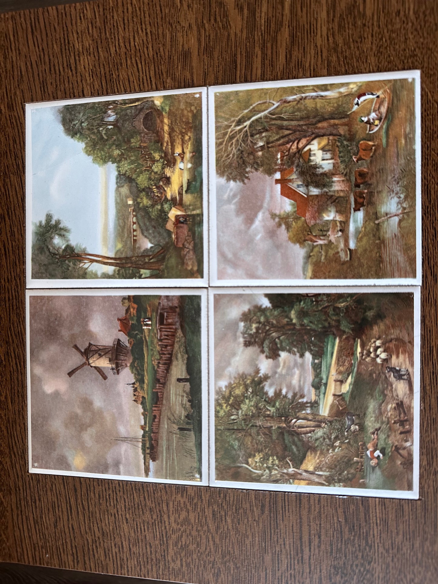 Set van 3 bijzettafeltjes met tegeltjes