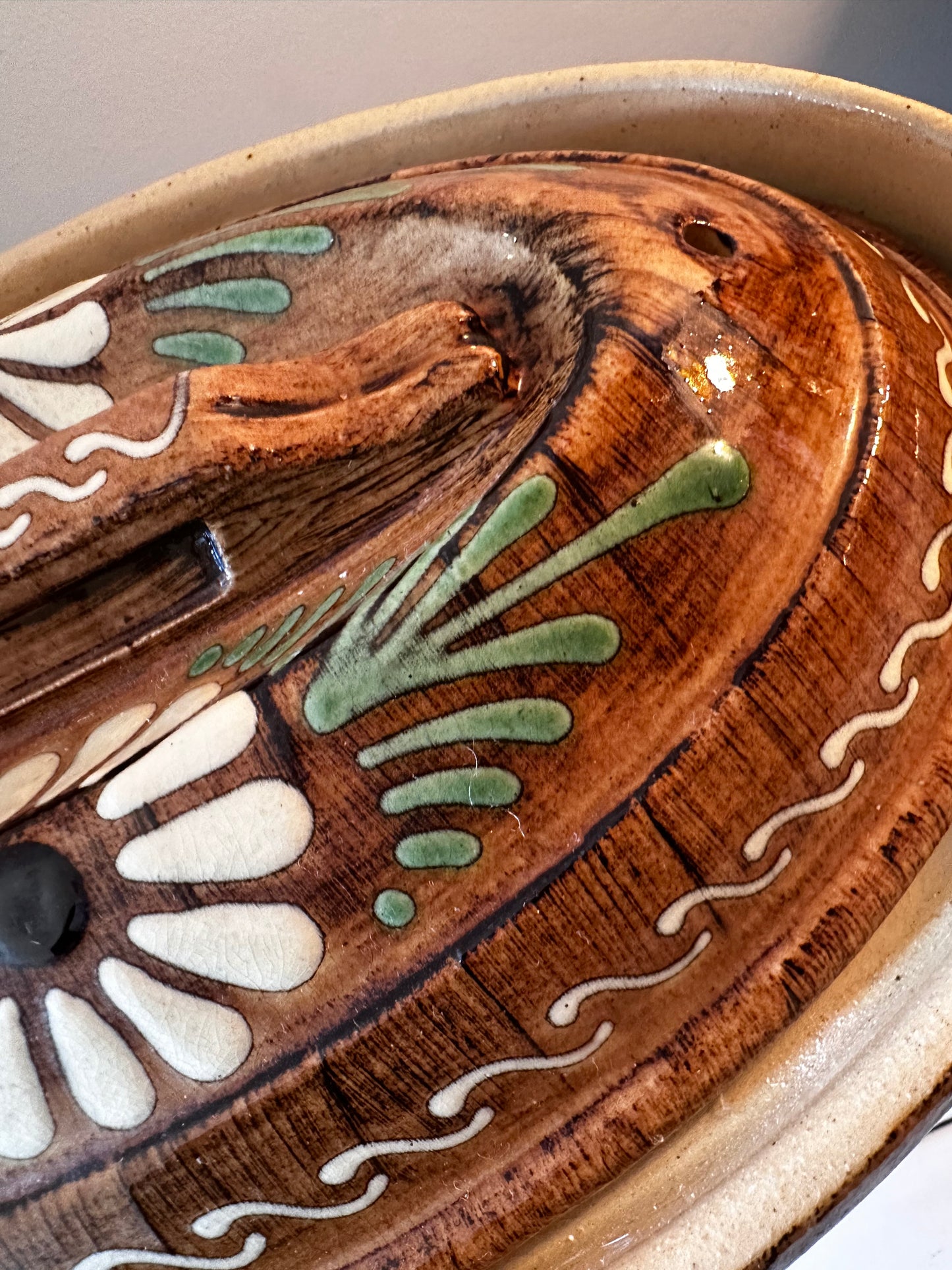 Keramieken vintage ovenschaal terrine