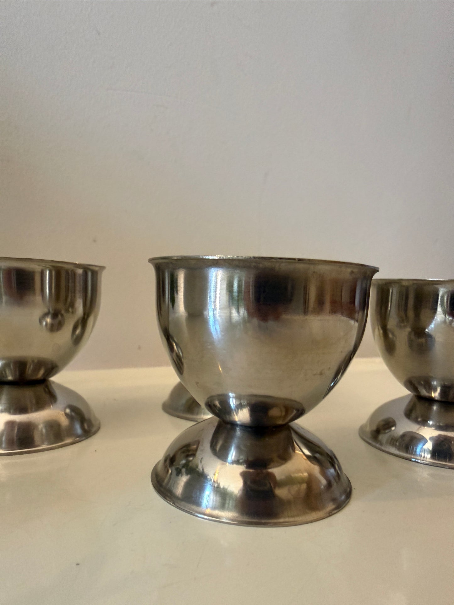 Set van 4 chrome eierdopjes