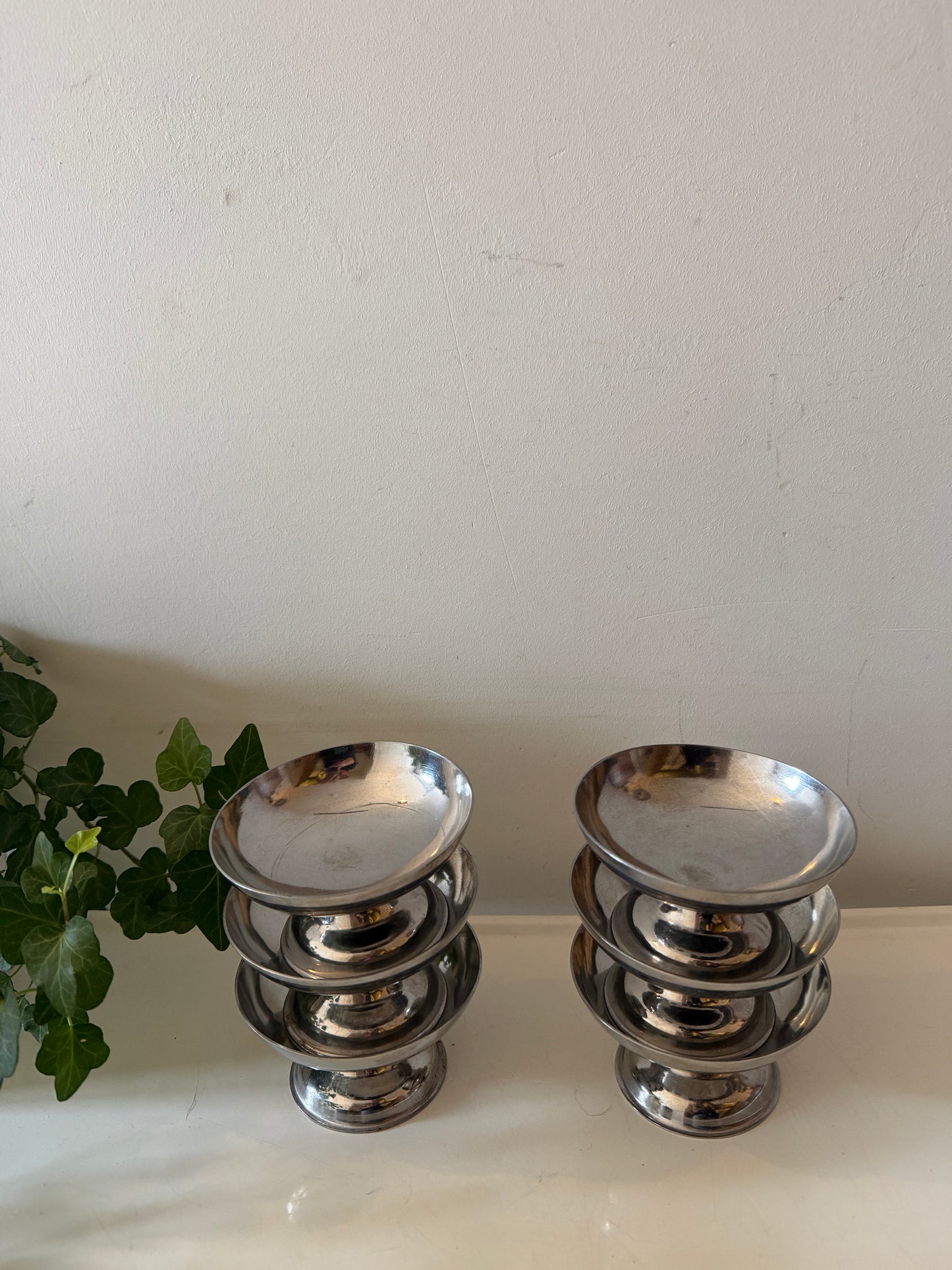 Set van 6 chrome coupes