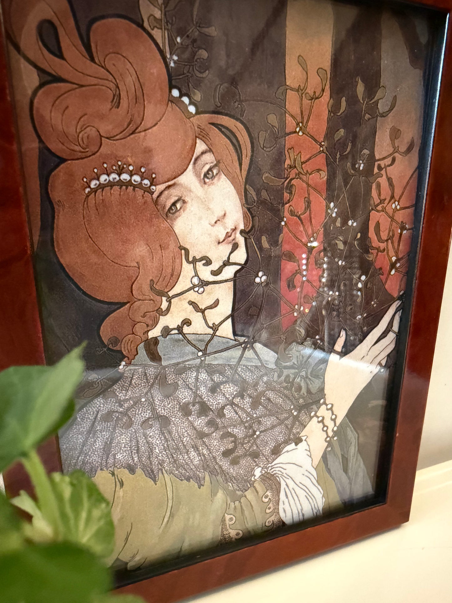 Art Nouveau prent in lijst