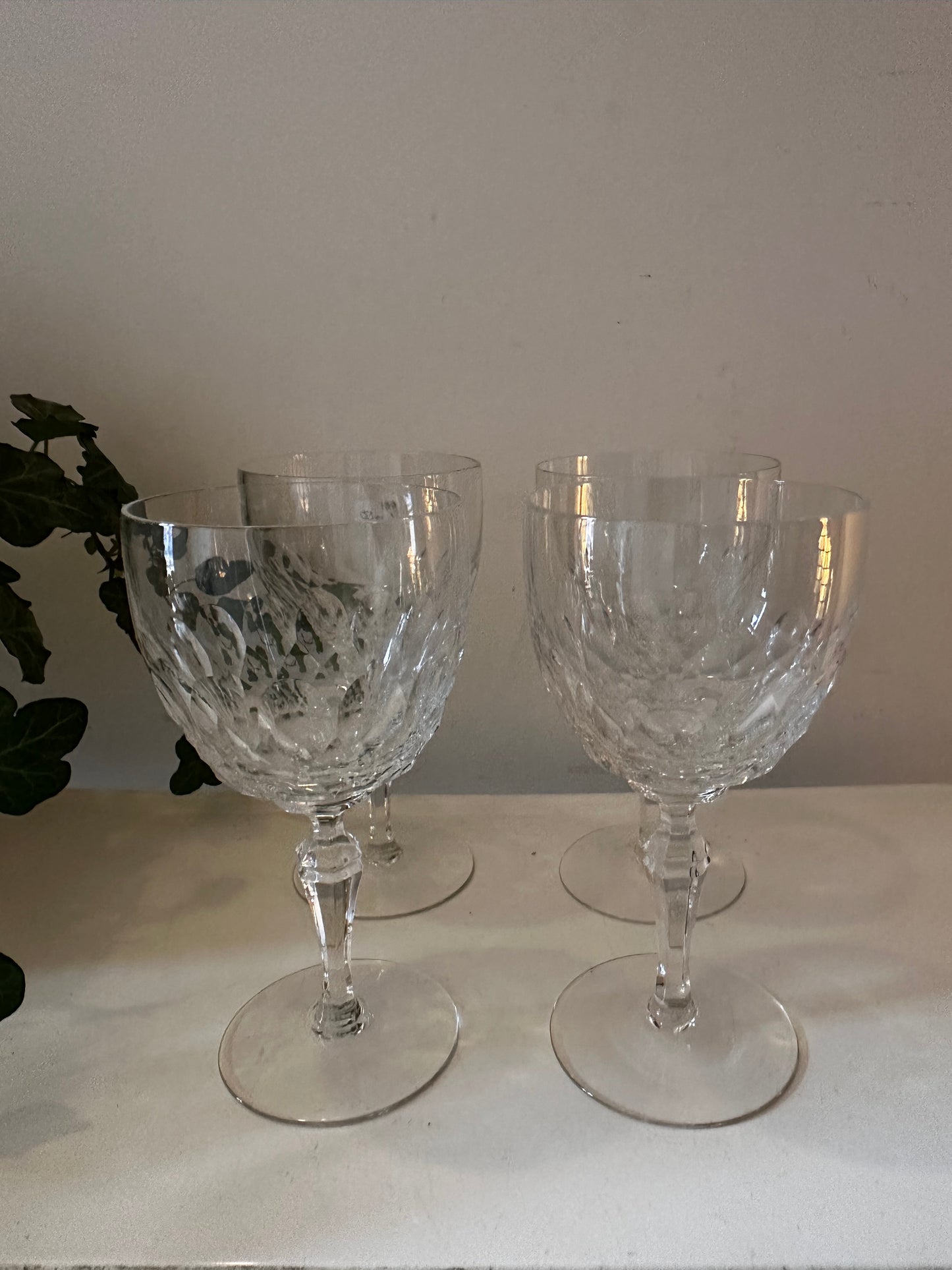 Kristallen wijnglazen set van 4