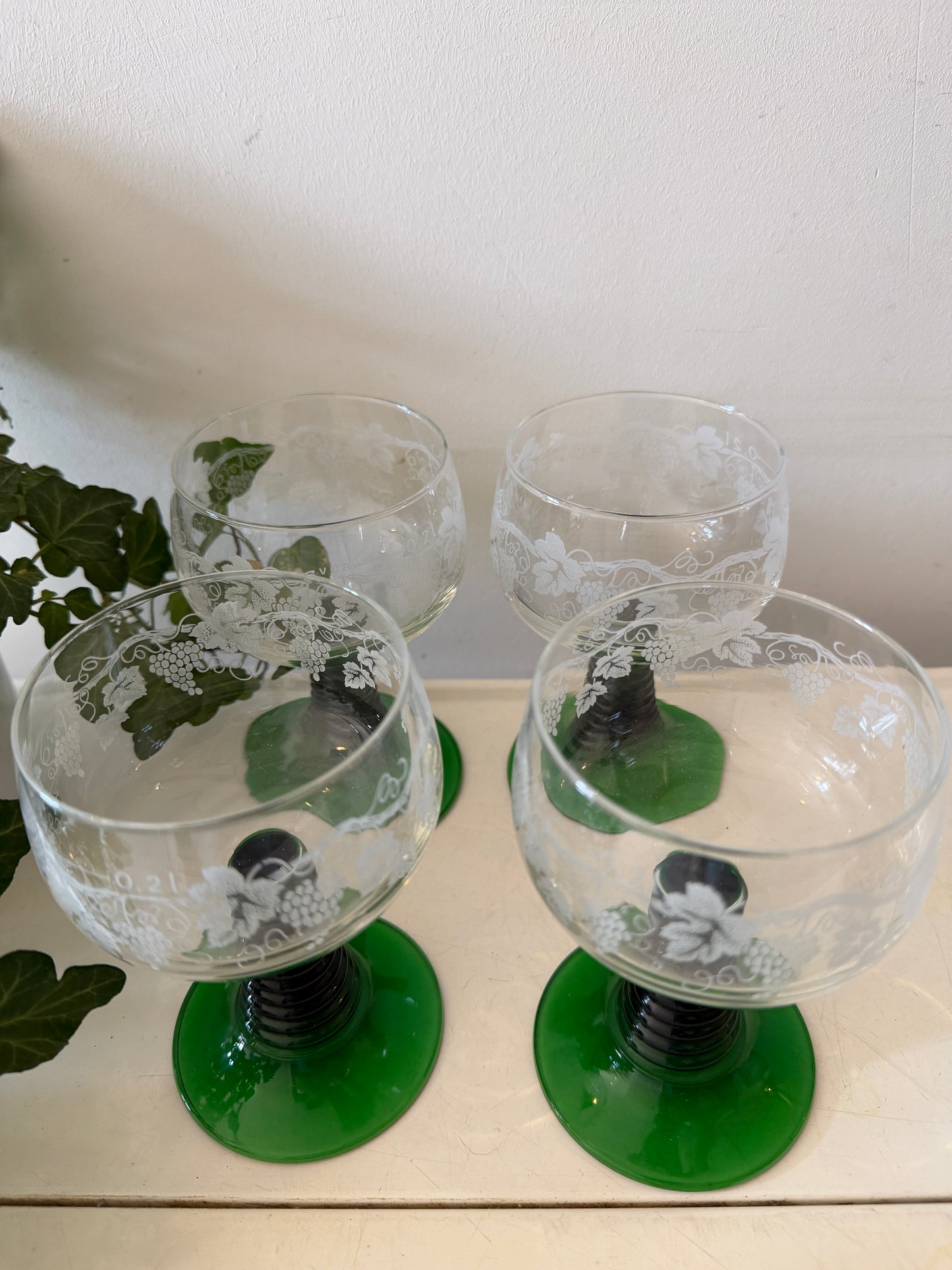 Set van 4 Roemer glazen 0,2 ltr