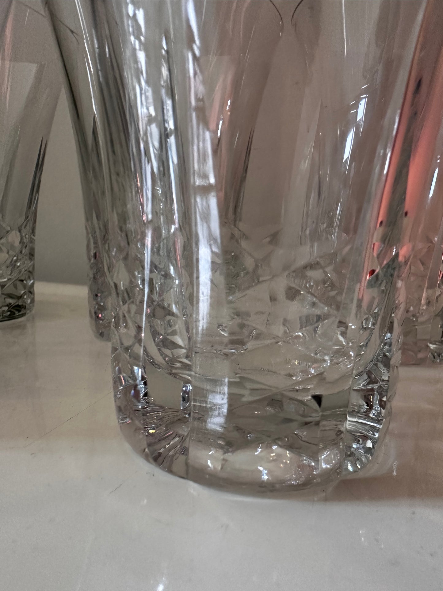 Set van 7 kristallen waterglaasjes