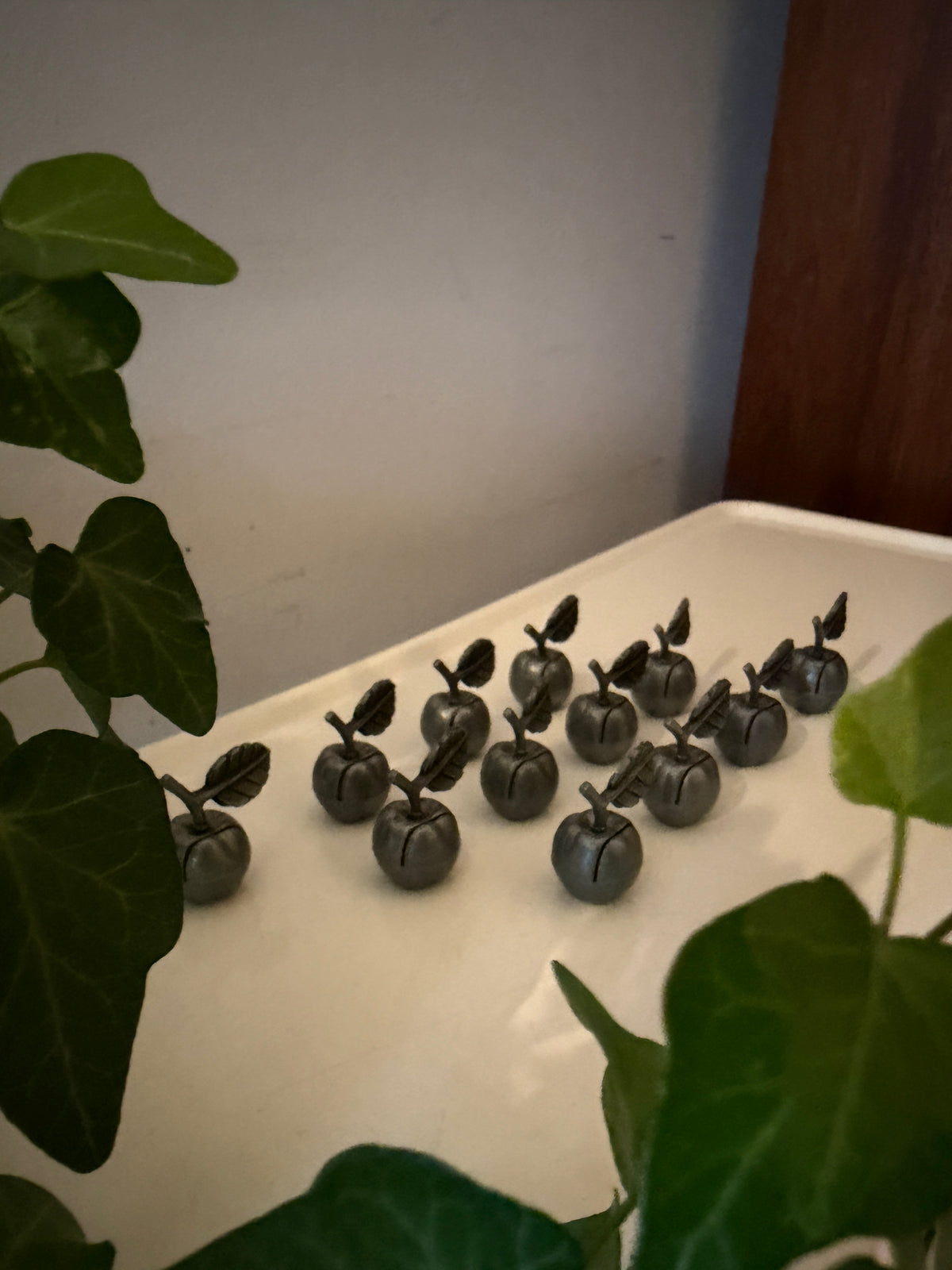 Plaatskaart houders appeltjes vorm