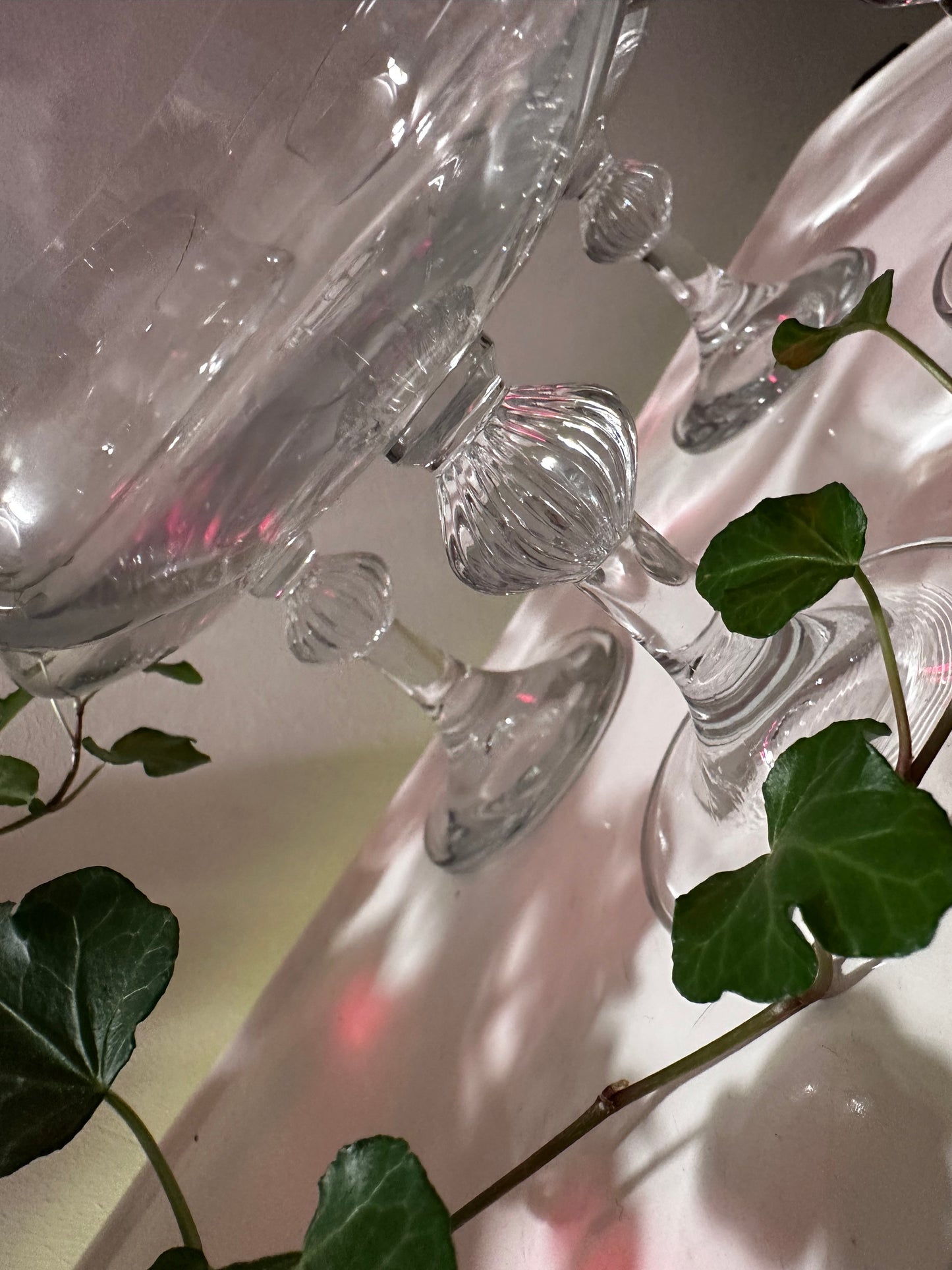 Set van 4 kristallen coupe champagne glazen