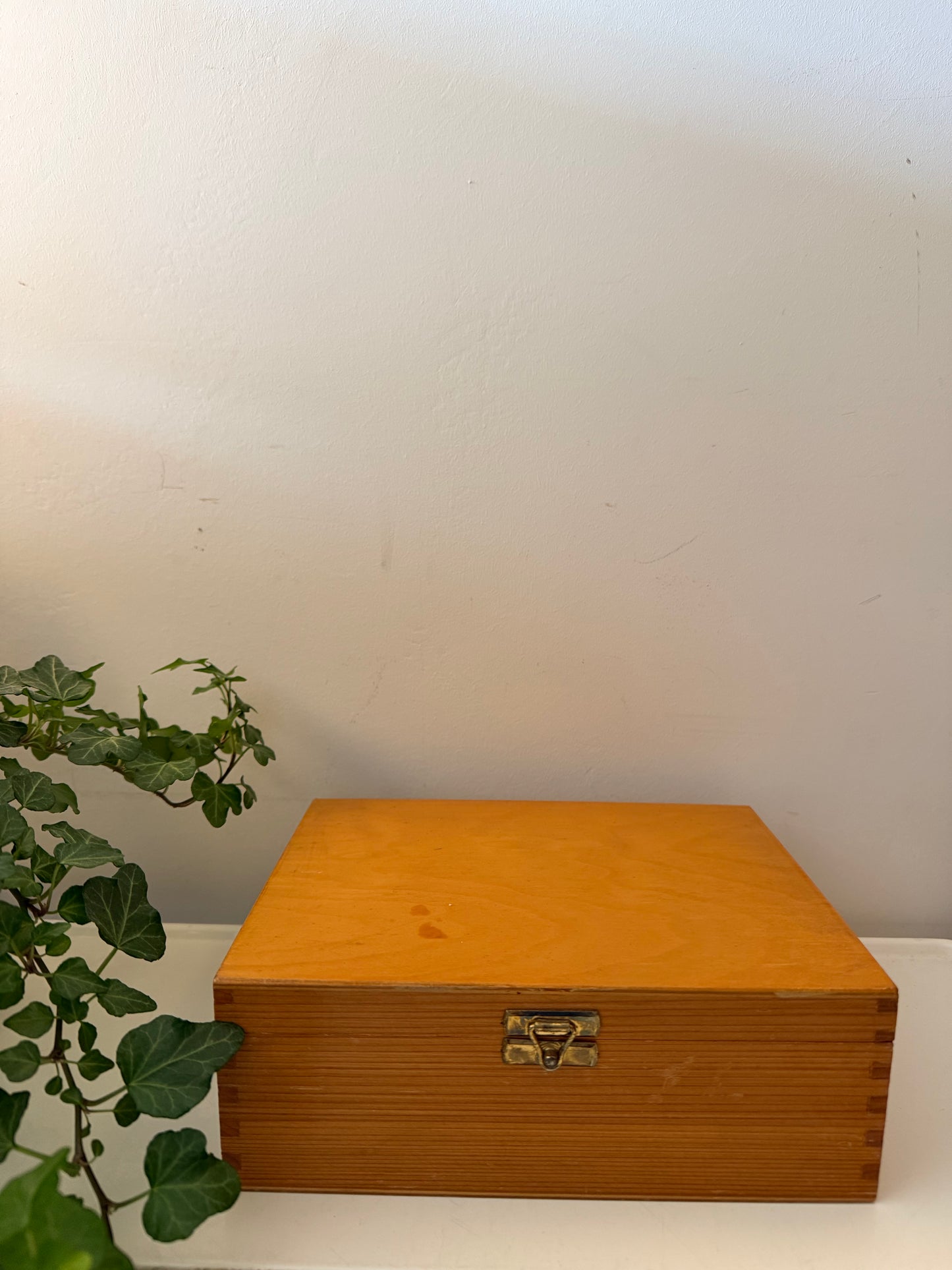 Houten bewaardoos vintage