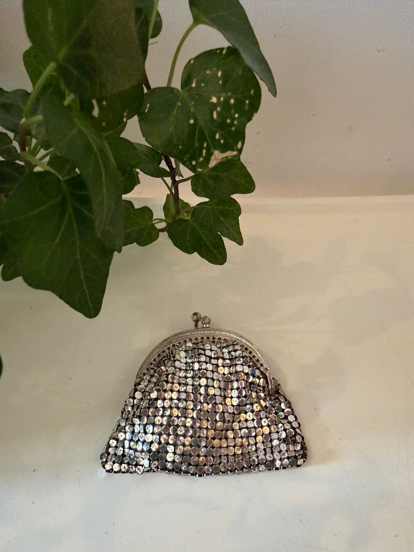 Vintage metalen mesh portemonneetje