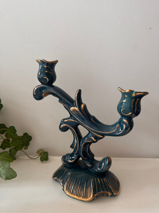 Rococo stijl kandelaar voor 2 kaarsen