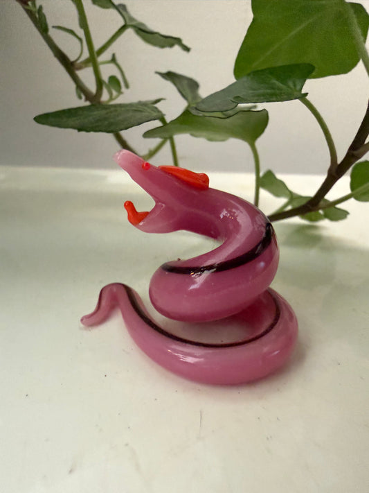 Murano glazen mini beeldje slang letterbakfiguurtje