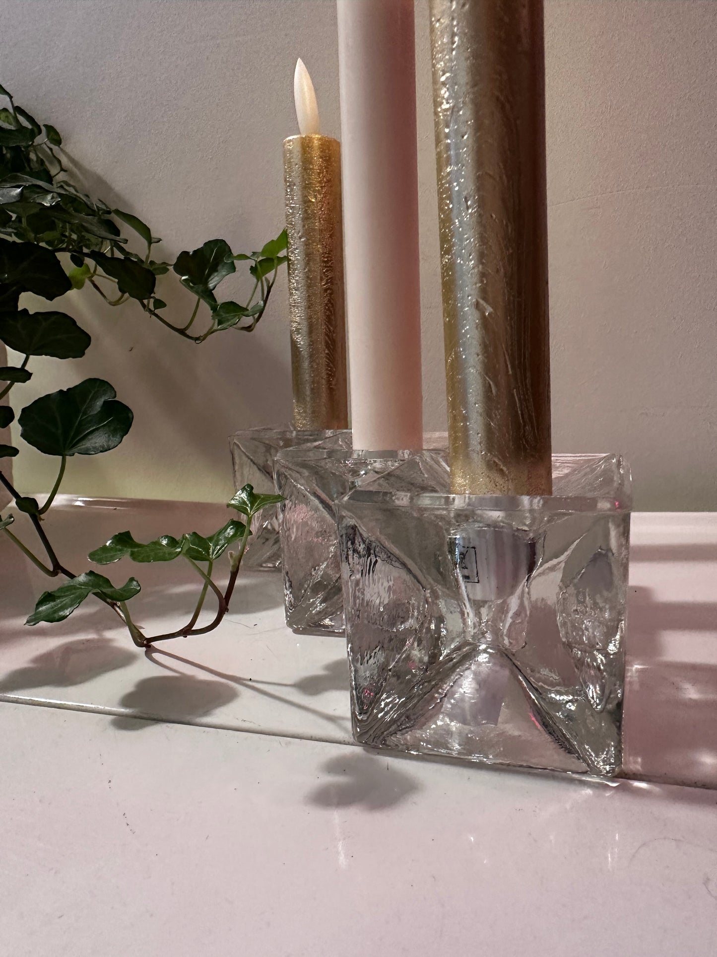 Kubus kandelaars mid century