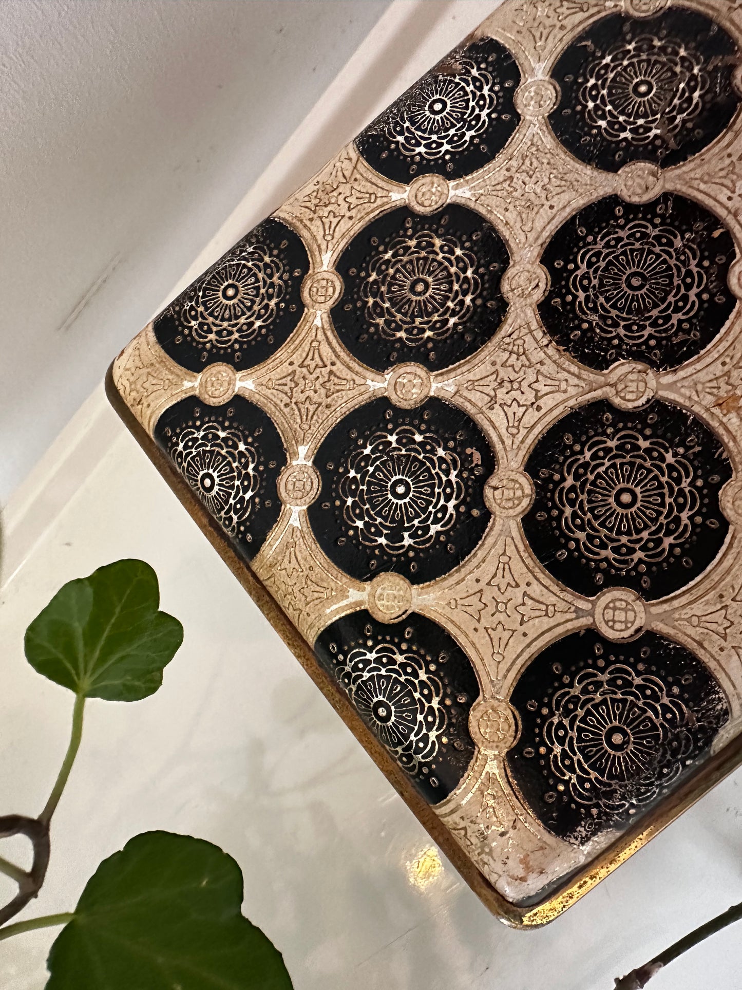 Vintage art deco stijl bewaardoosje