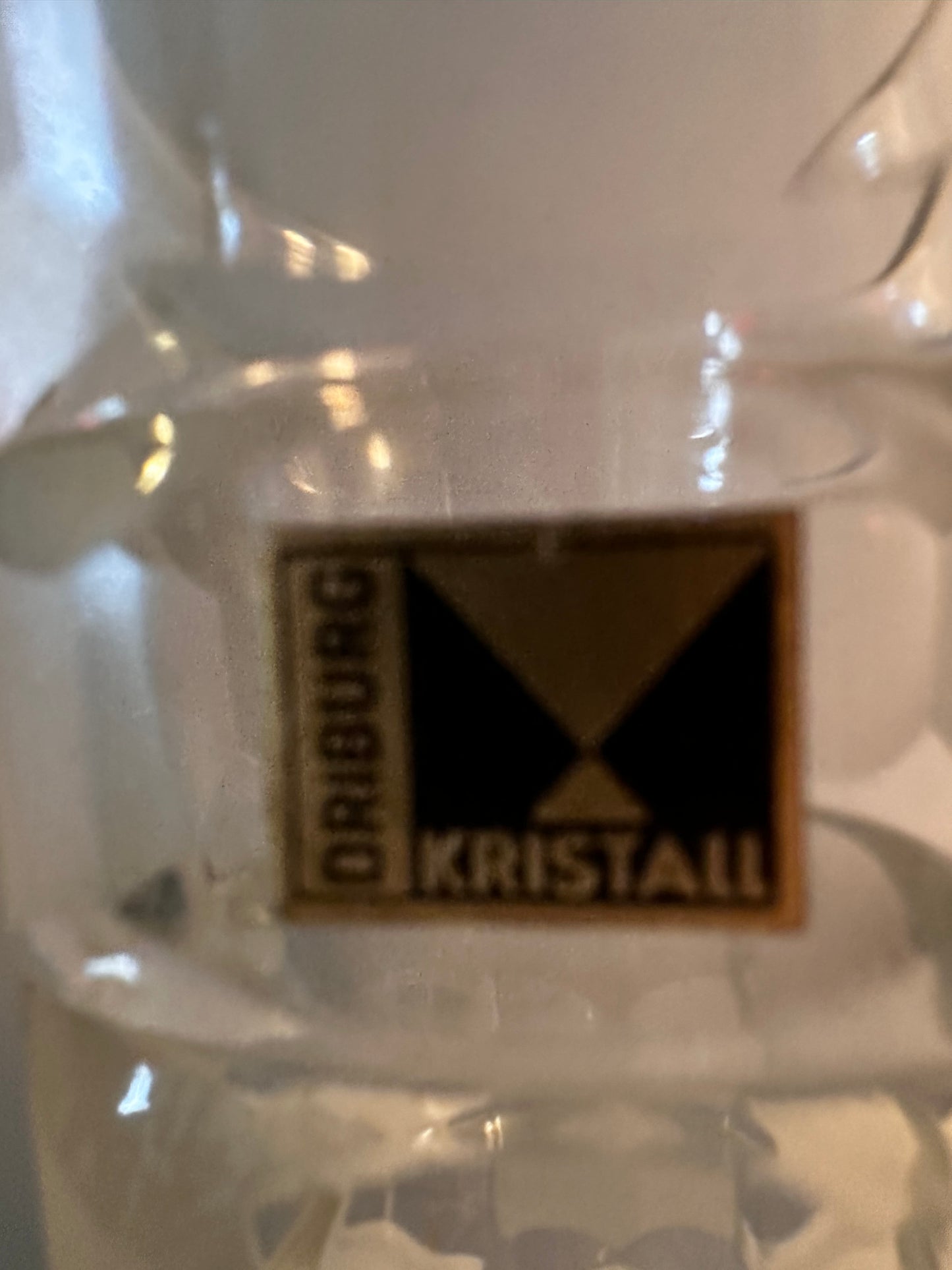 Kristallen vaas vintage jaren 70 Driburg