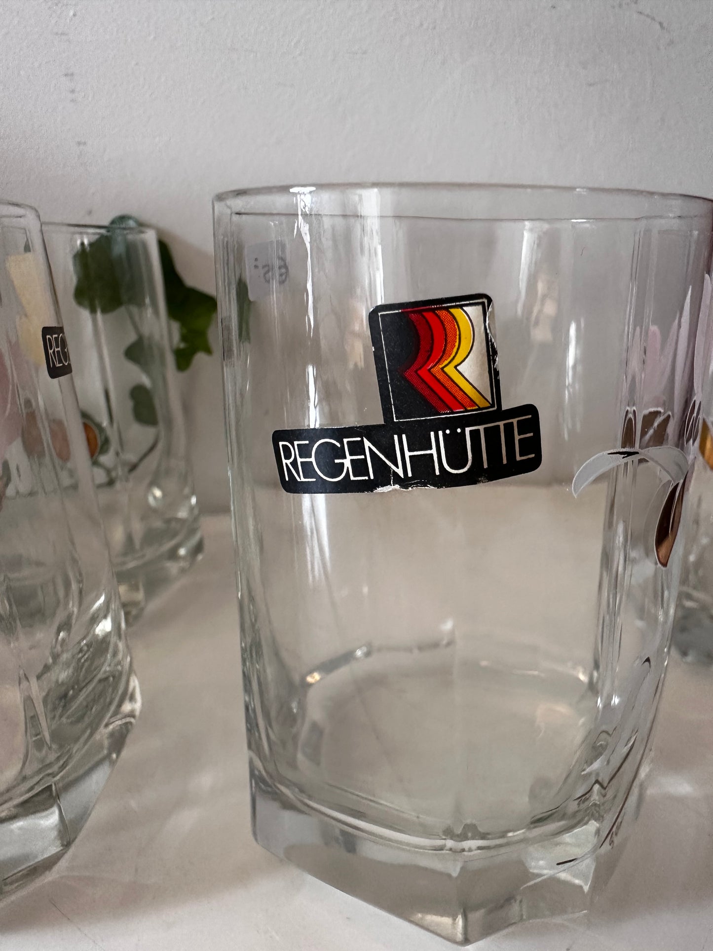 Jaren 80 kristallen glazen waterglazen whiskey glazen