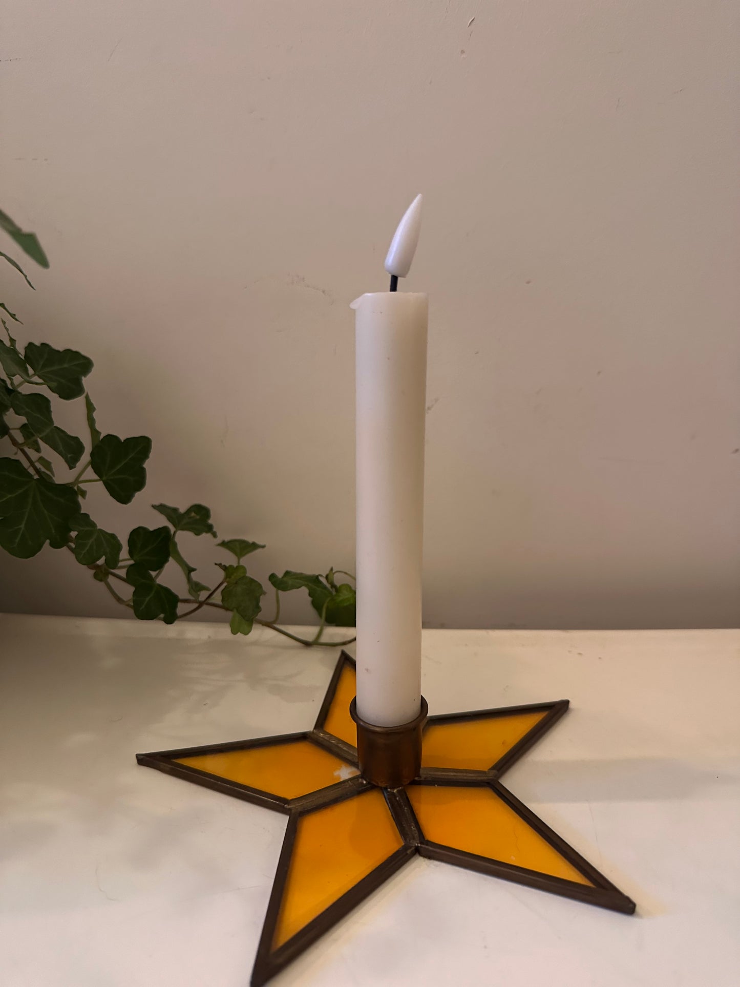 Glas in lood kandelaar