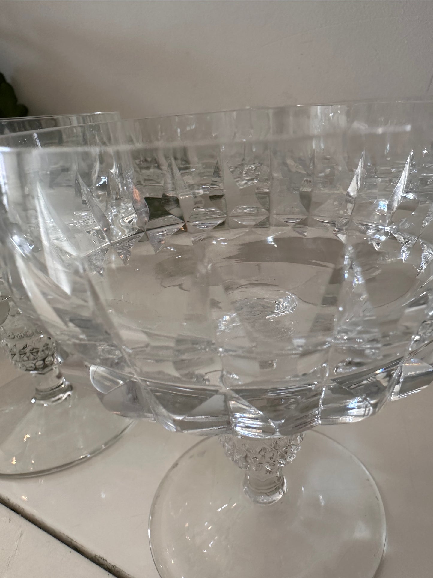 Set van 6 kristallen coupe champagne