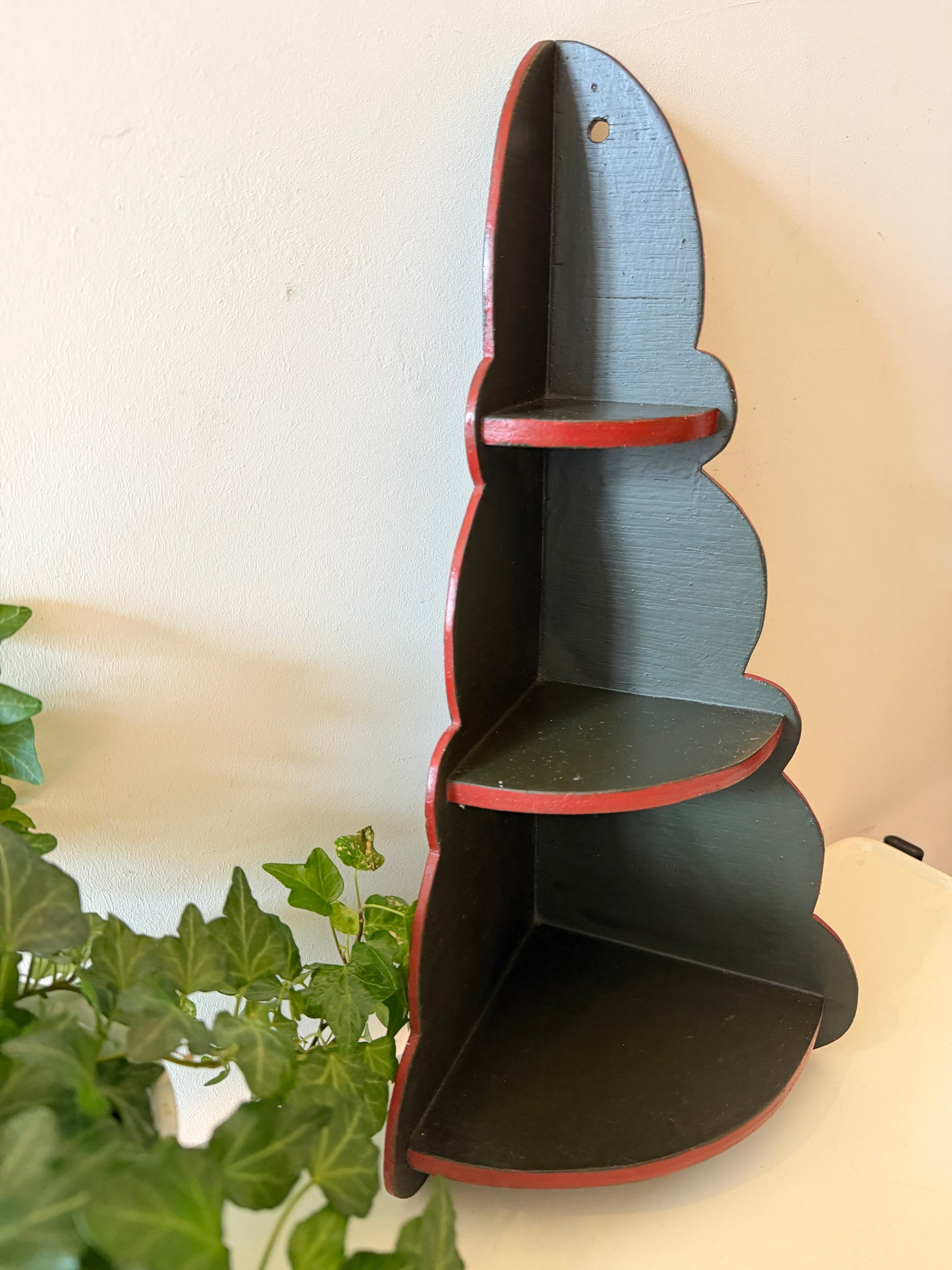 Houten hoekrekje wandplankje