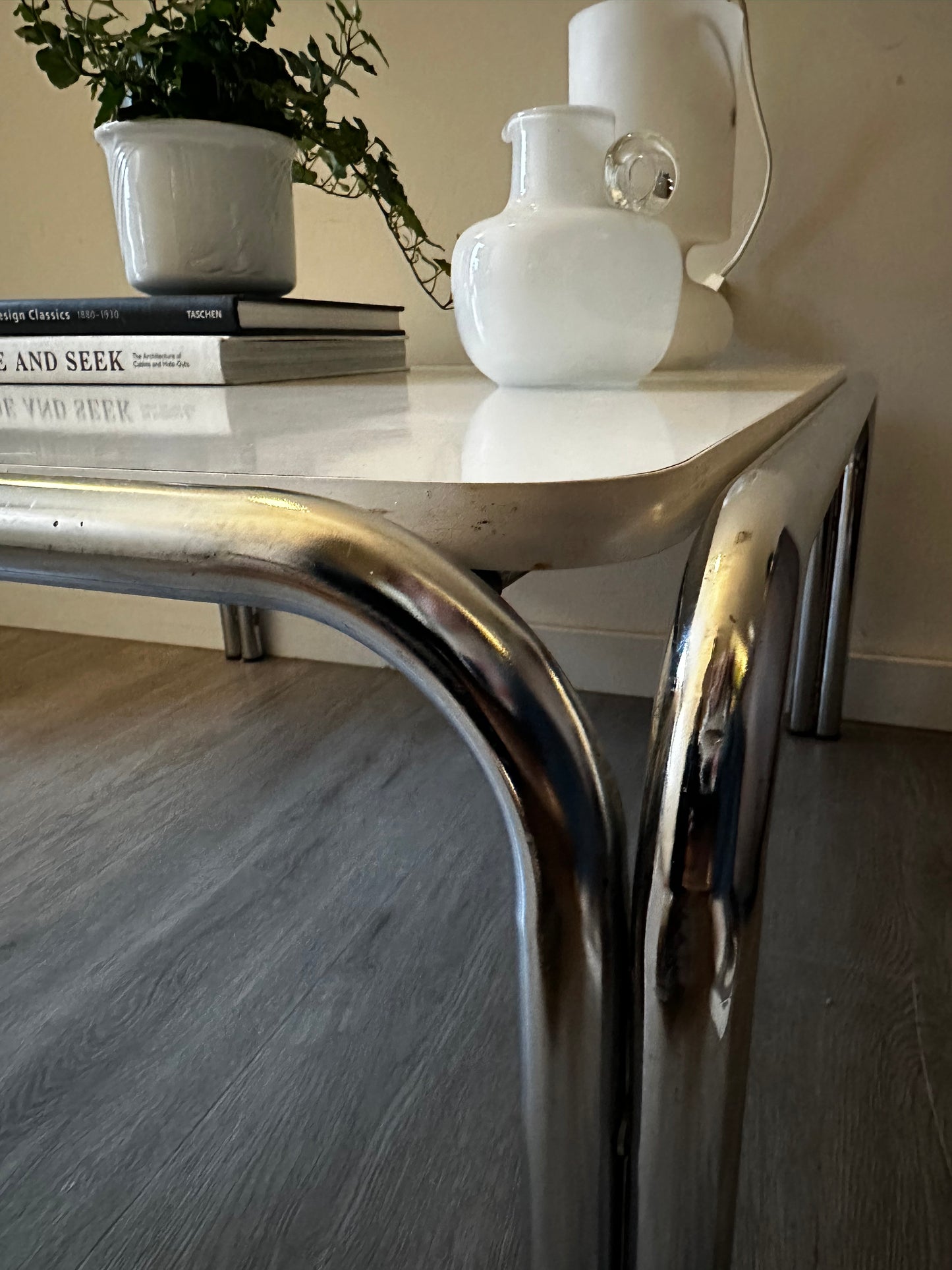 Salontafel buizenframe jaren 70/80