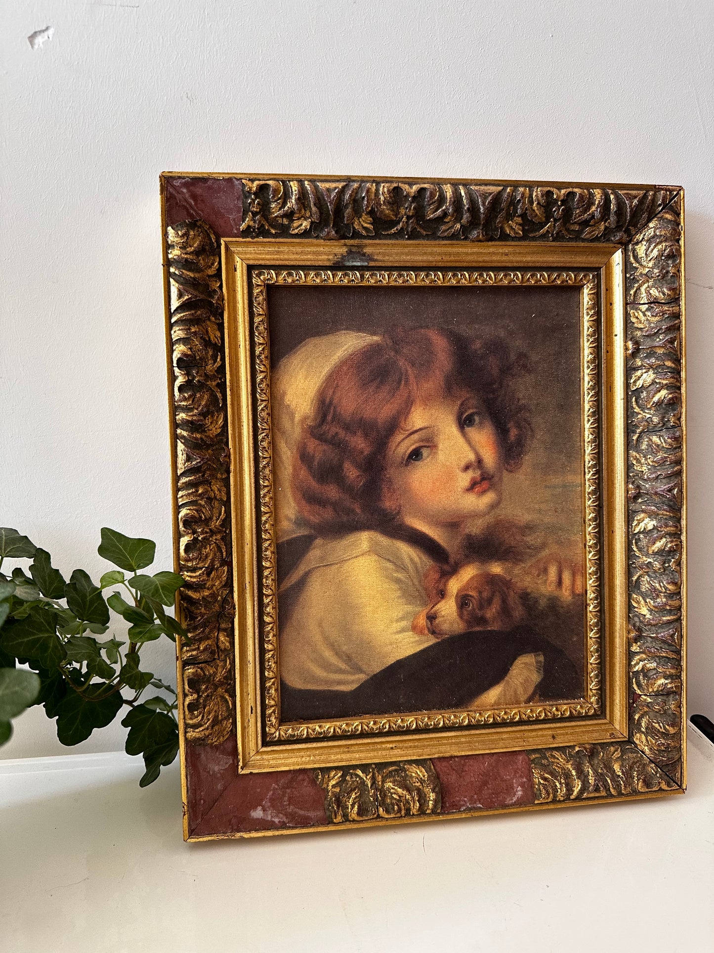 Romantisch brocante lijst met portret