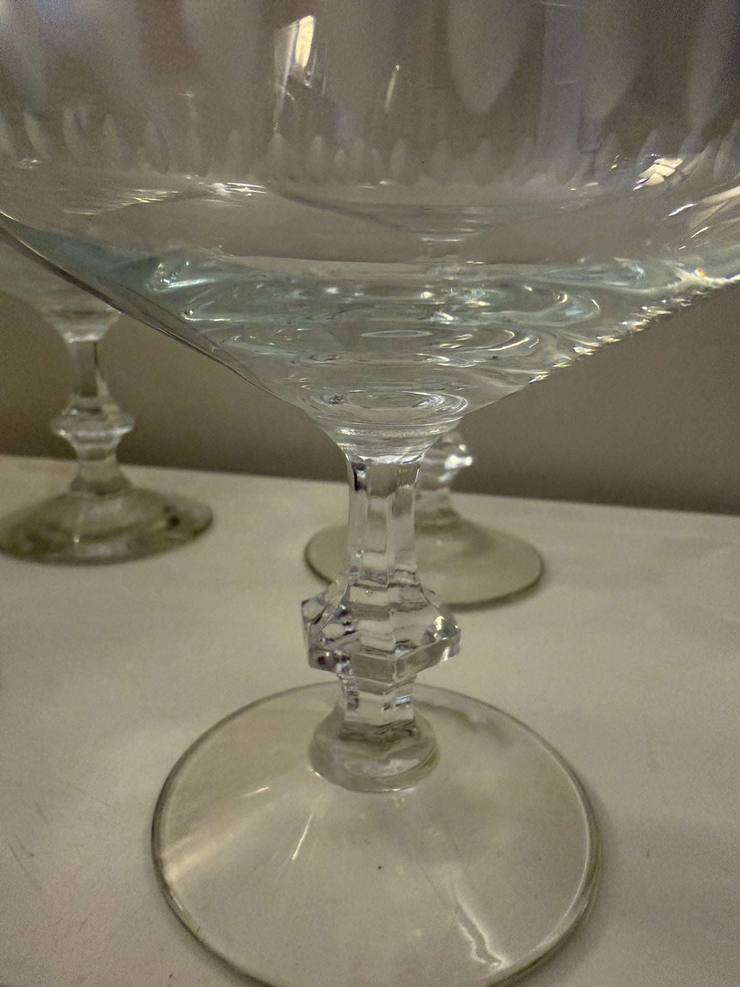 Set van 4 kristallen coupe champagne glazen