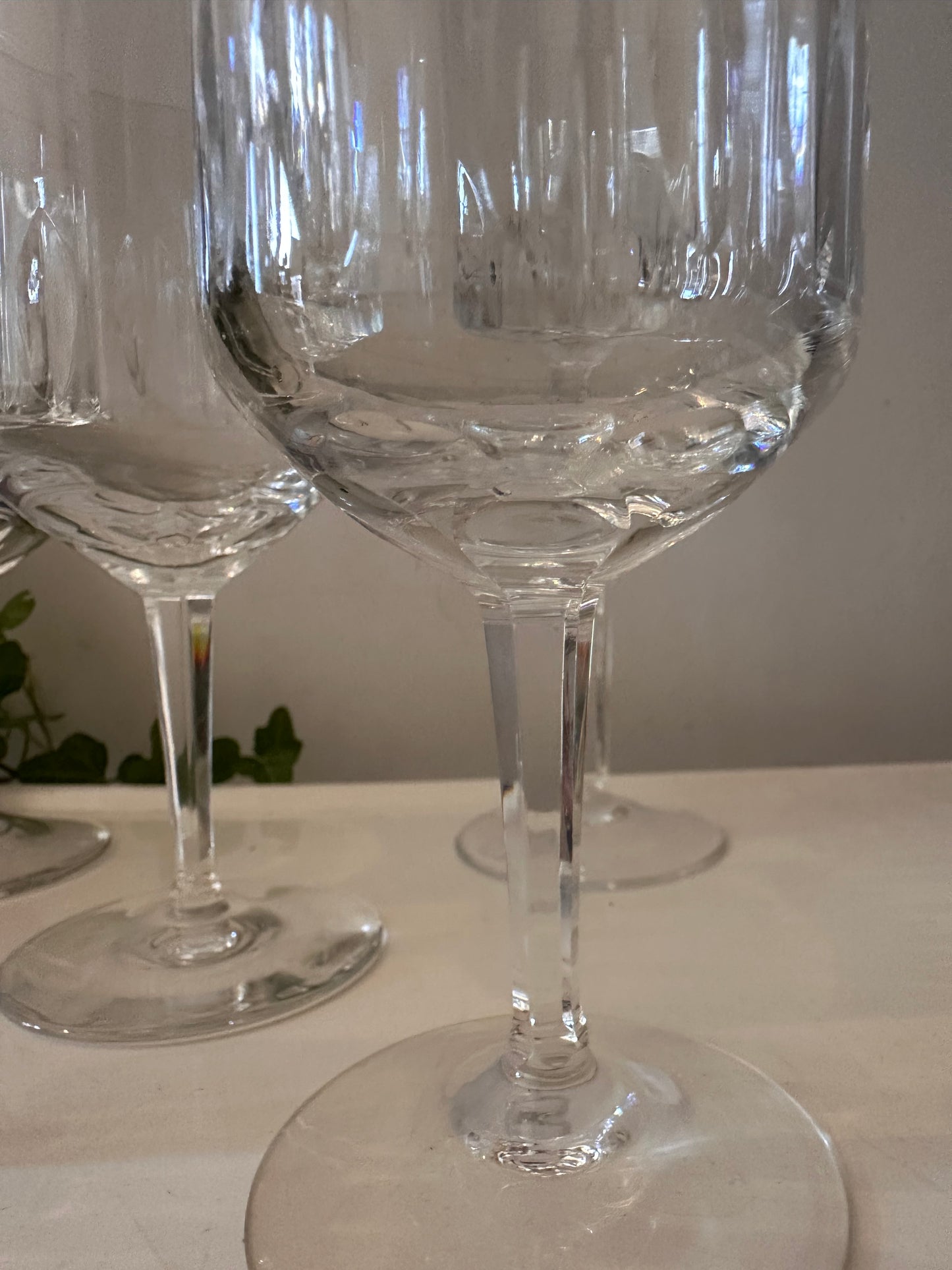 Set van 5 kristallen voetglazen Jaren 60