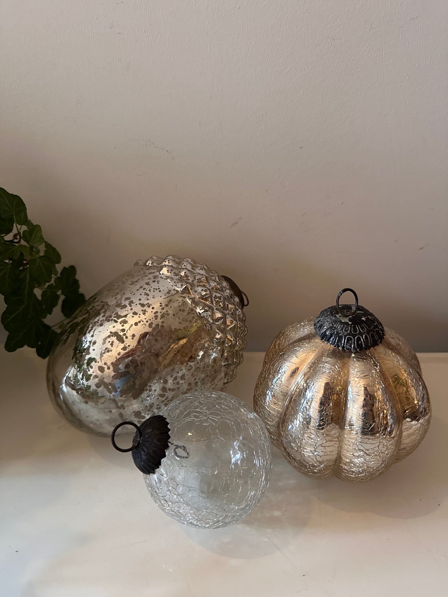Set Mercury glass decorballen