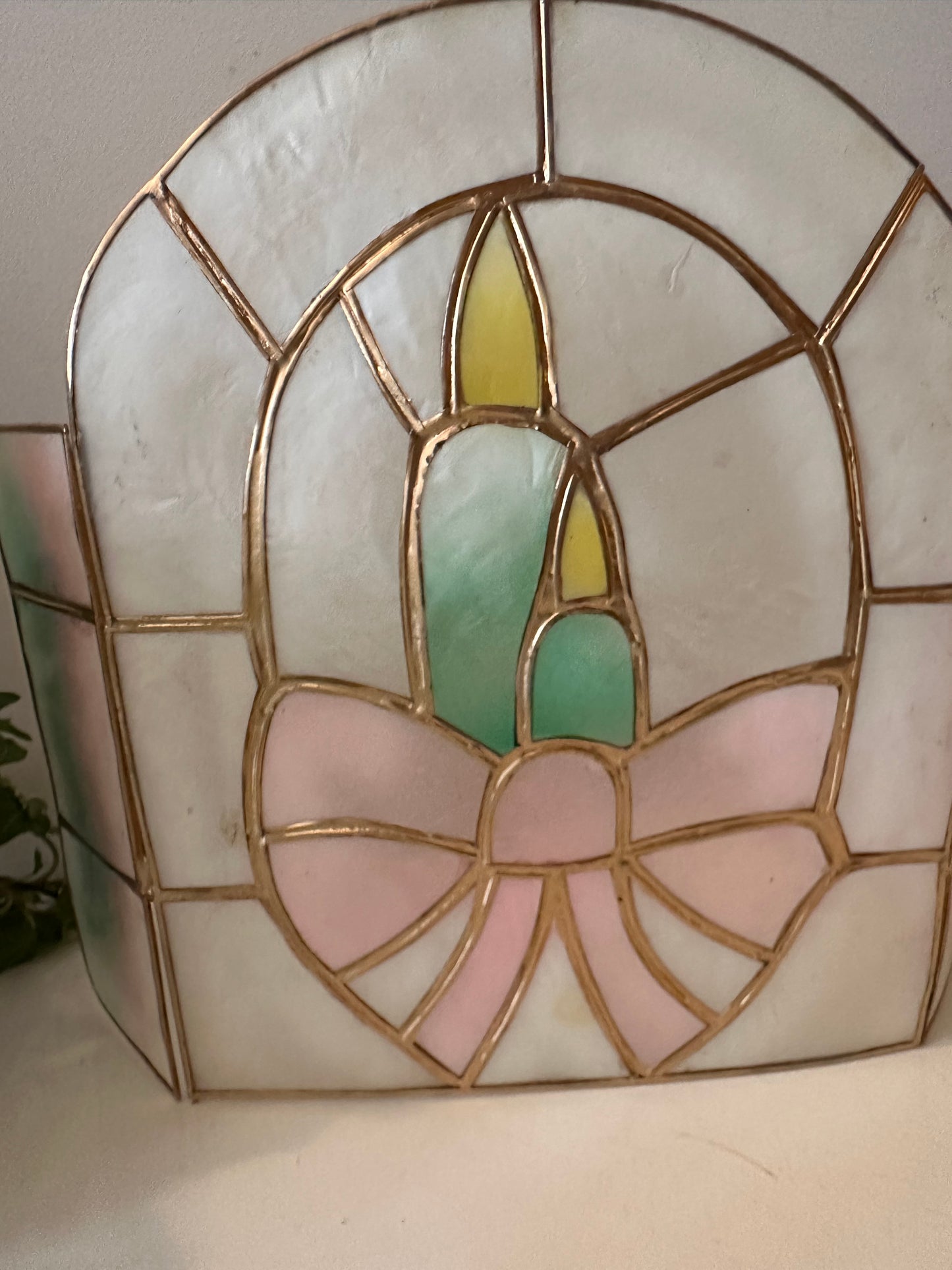 Windlicht glas in lood