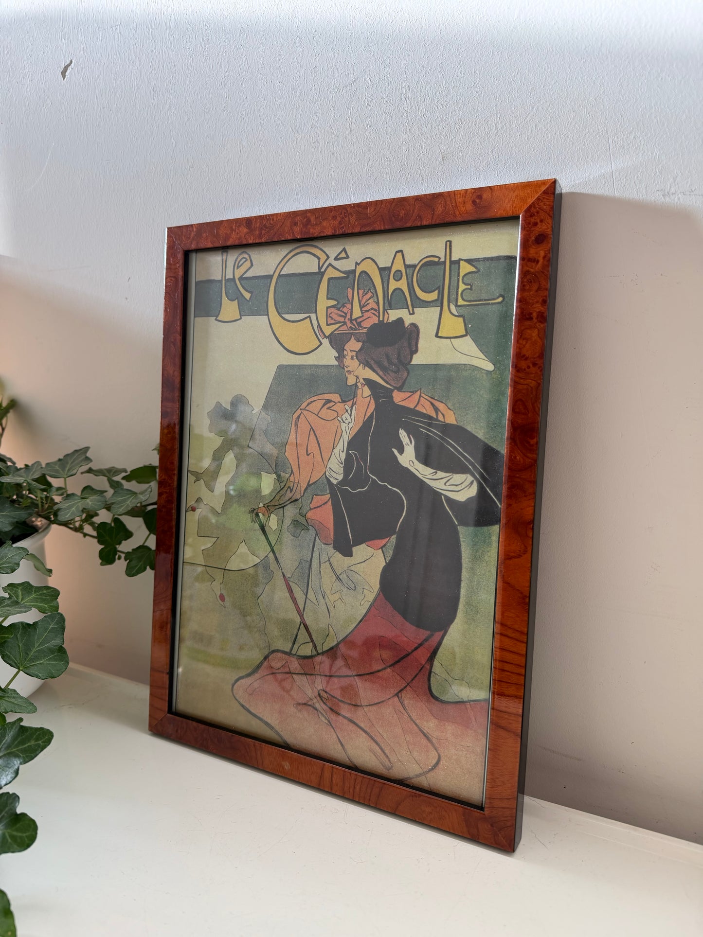Ingelijste art nouveau prent