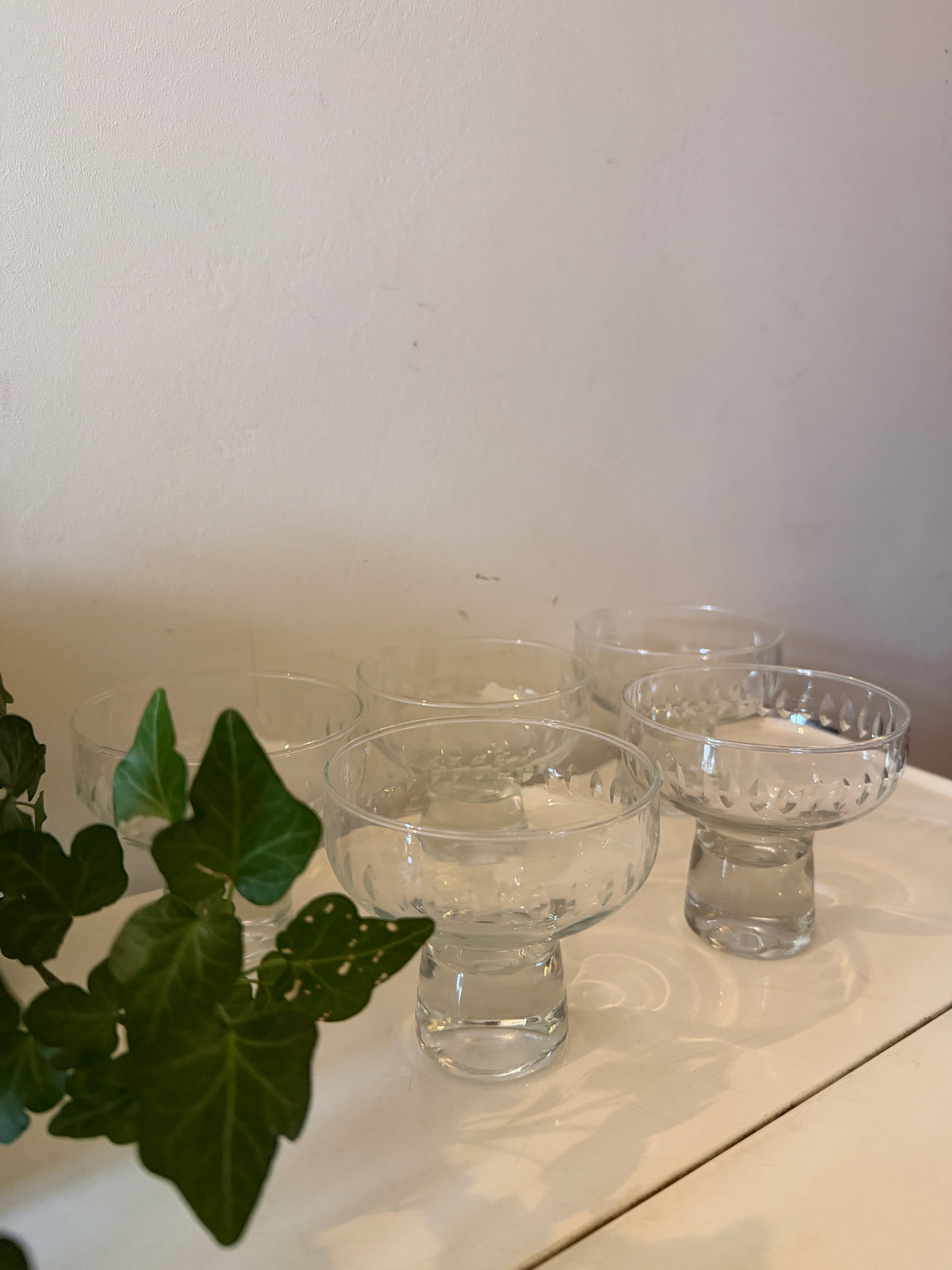 Kristallen coupes Mid Century