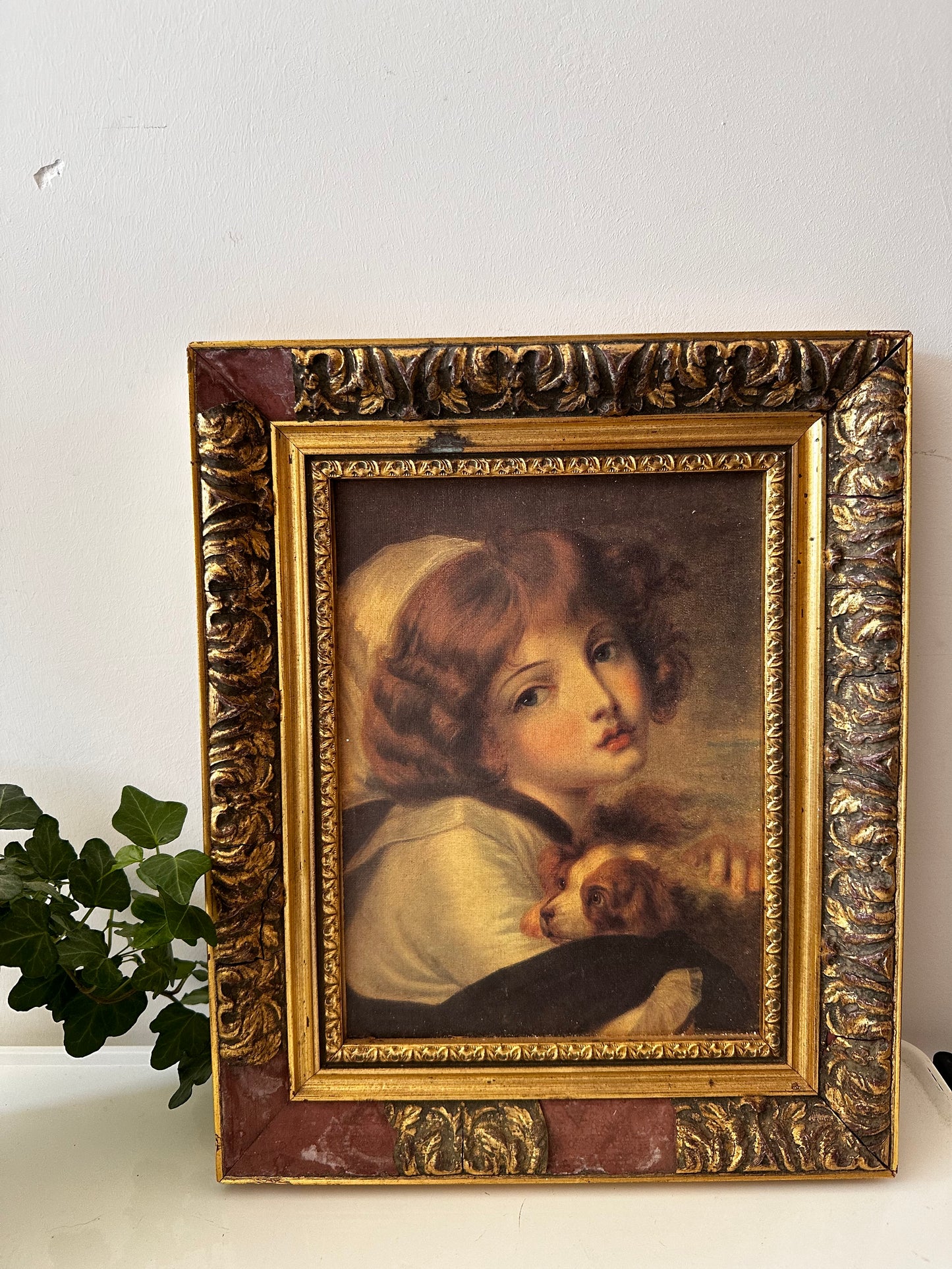 Romantisch brocante lijst met portret