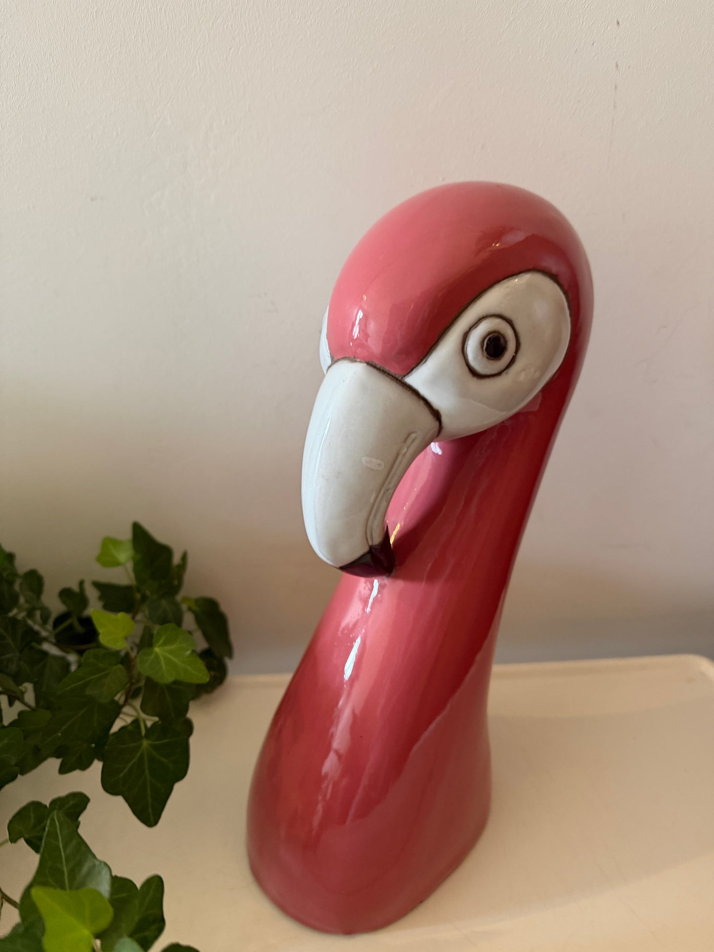 Jaren 80 beeld van een Flamingo